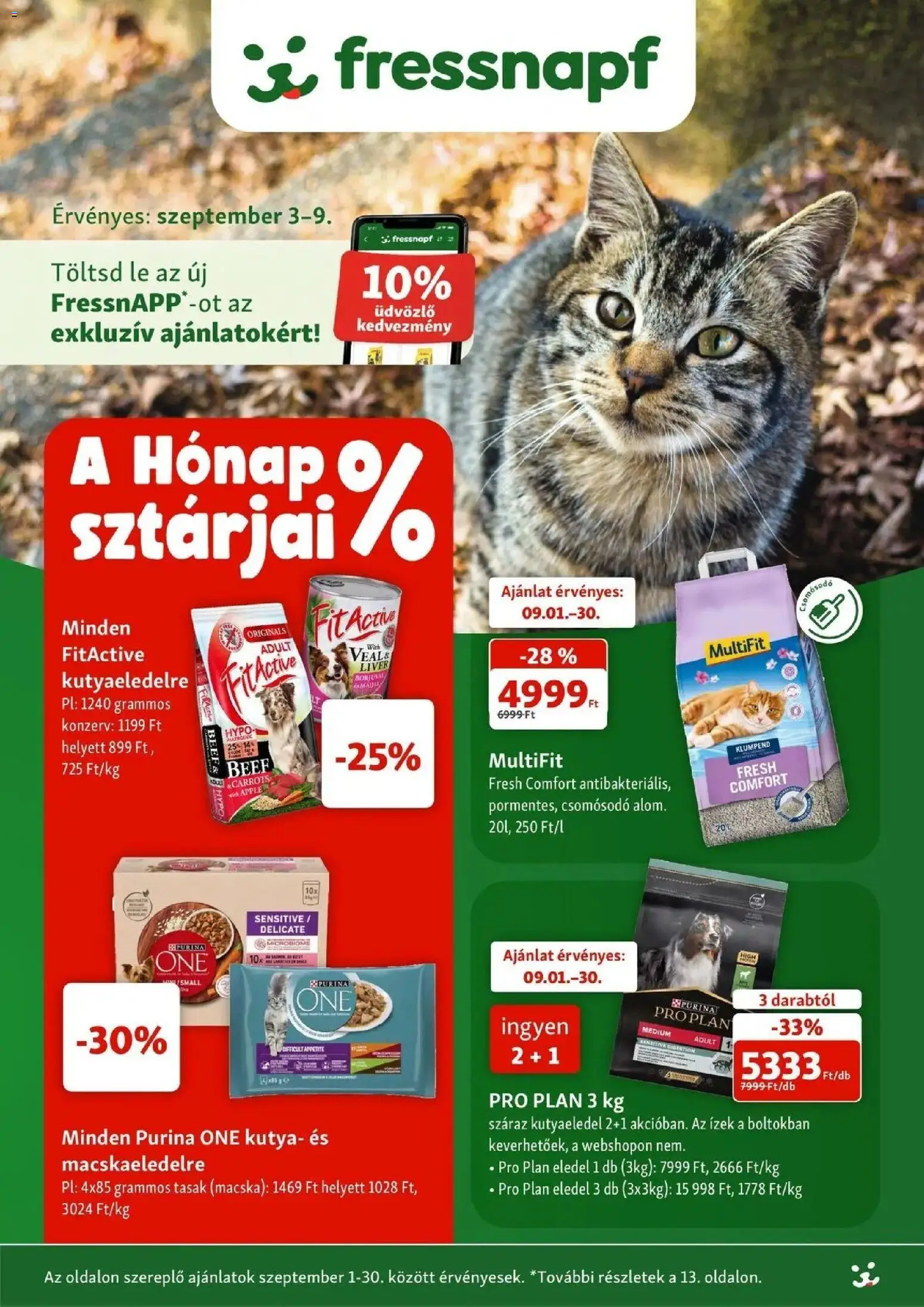 Fressnapf akciós ujság - amely érvényes a következő dátumtól: 2026.09.01. | Oldal: 1