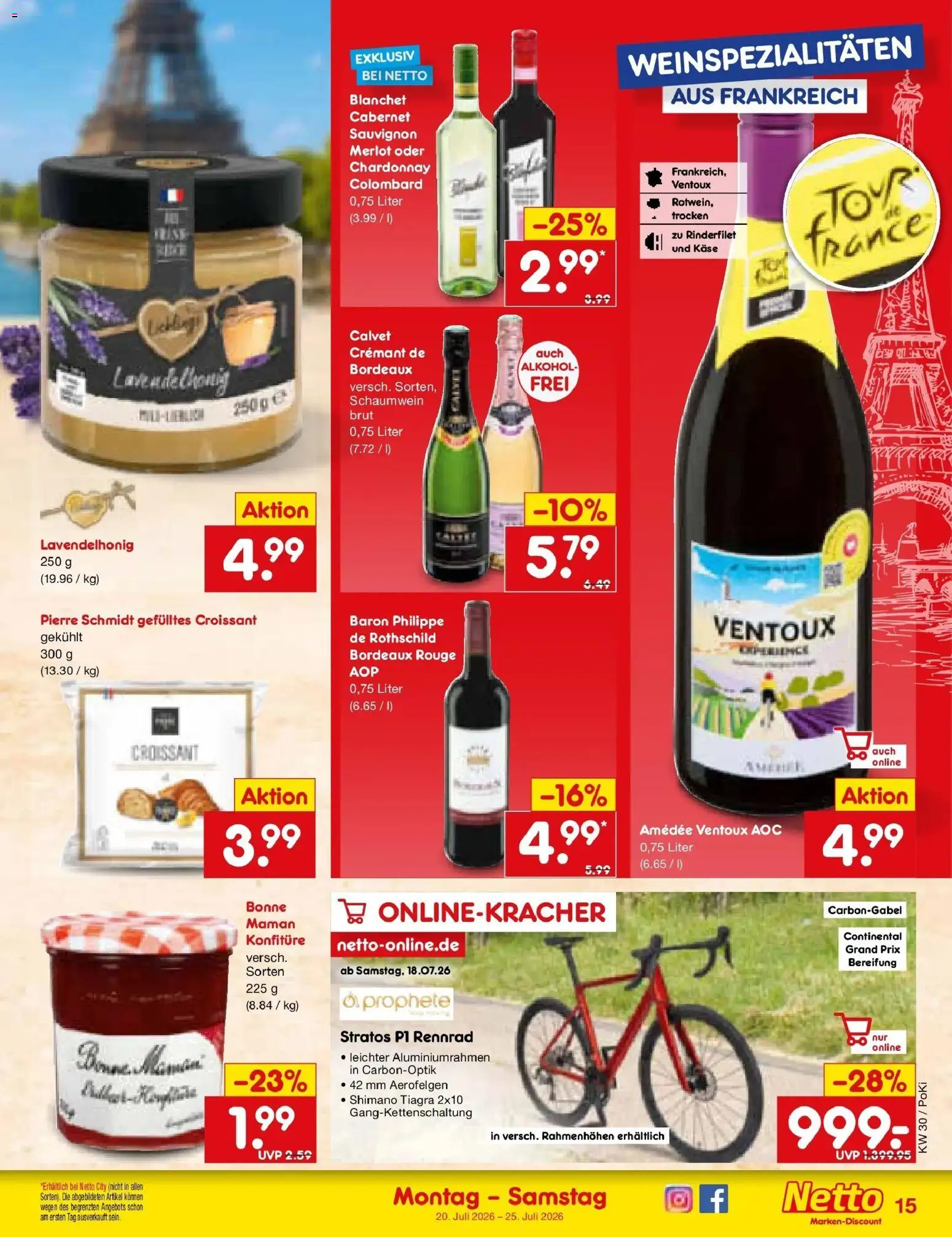 Netto Marken-Discount Prospekt Oberhaid – gültig ab 20.07.2026 | Seite: 25 | Produkte: Käse, Rinderfilet, Rouge, Croissant