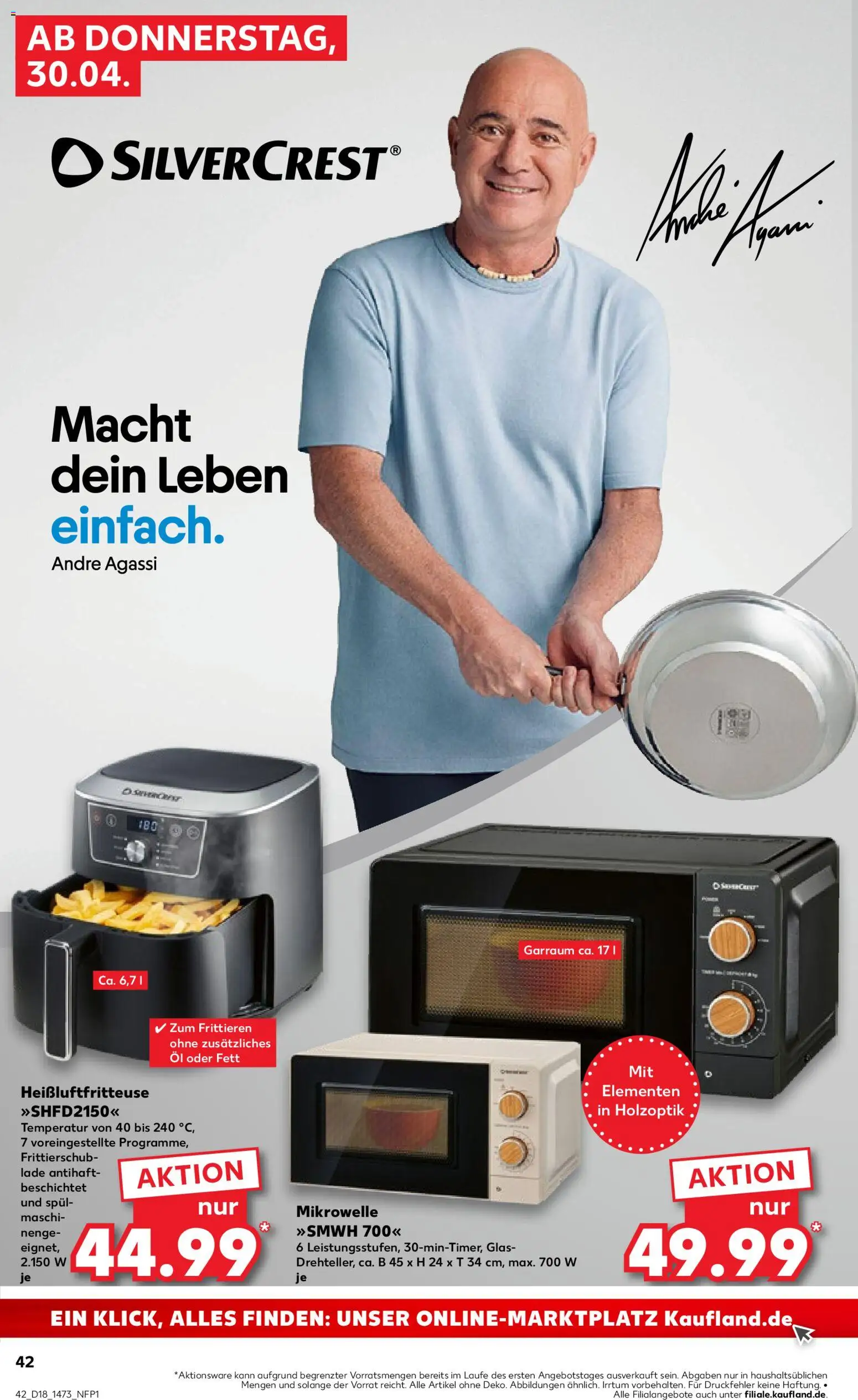Kaufland Prospekt Frankfurt (Oder)	 – gültig ab 30.04.2026 | Seite: 42 | Produkte: Mikrowelle, Öl, Heißluftfritteuse