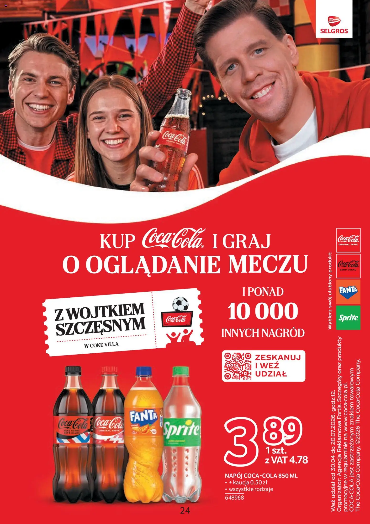 Selgros cash&carry gazetka - Markowe produkty od 18.06.2026 | Strona: 24 | Produkty: Coca Cola zero, Sprite, Coca cola