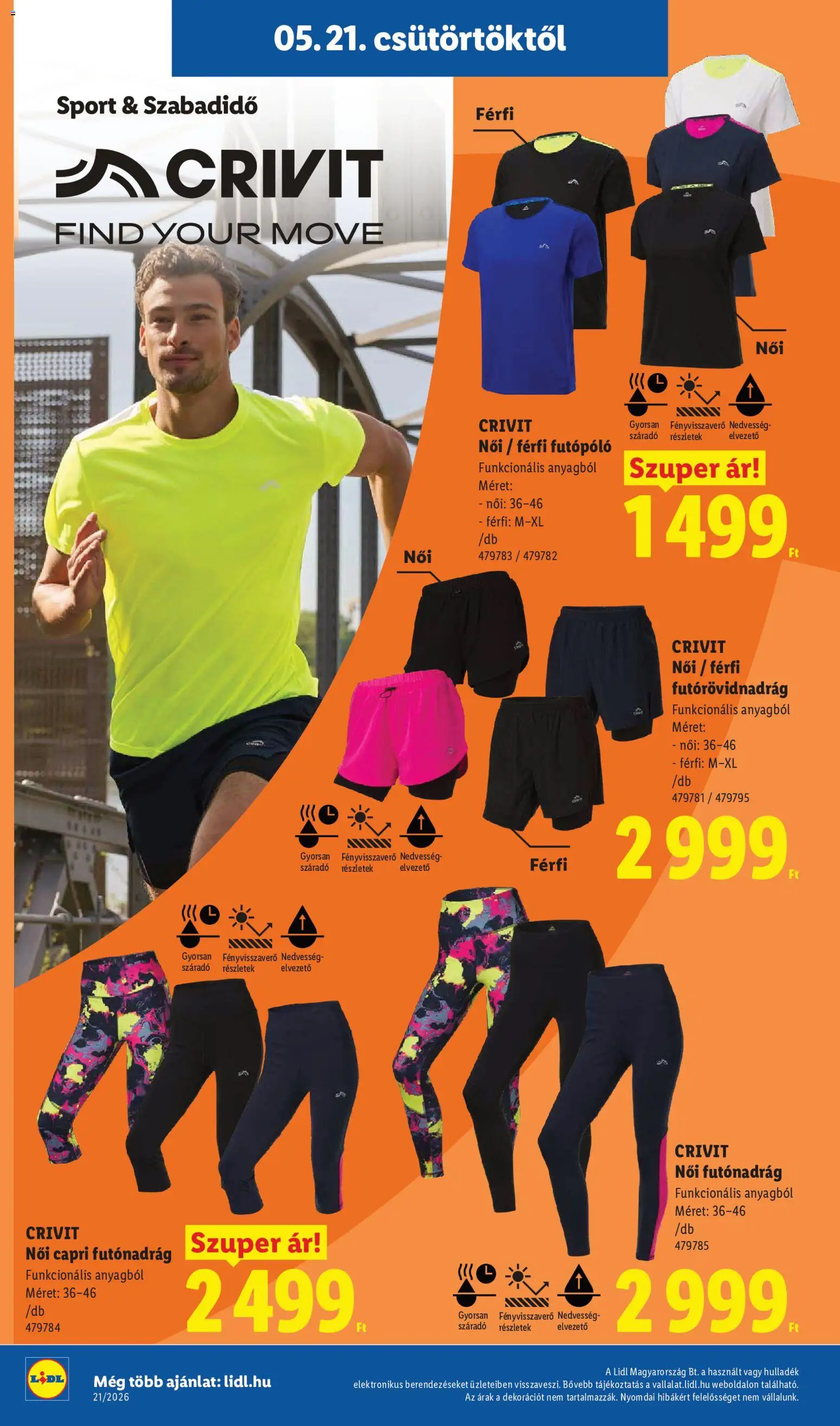 Lidl akciós ujság - amely érvényes a következő dátumtól: 21.05.2026 | Oldal: 14 | Termékek: Leggings