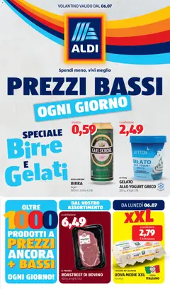 Anteprima del volantino Aldi volantino valido a partire dal 06/07/2026