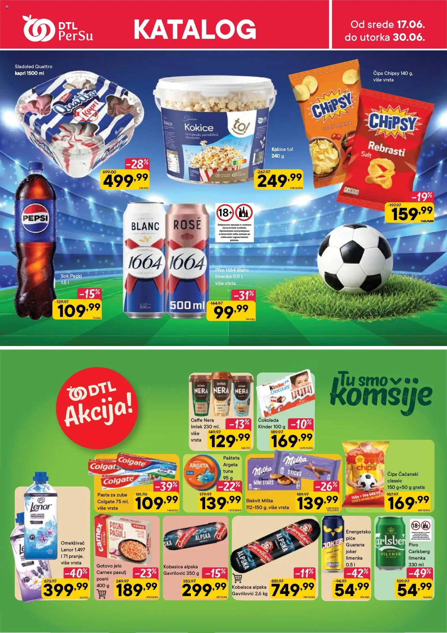 PerSu katalog - važi od 17.06.2026 | Strana: 1 | Proizvode: Sladoled, Pasta za zube, Pepsi, Pašteta