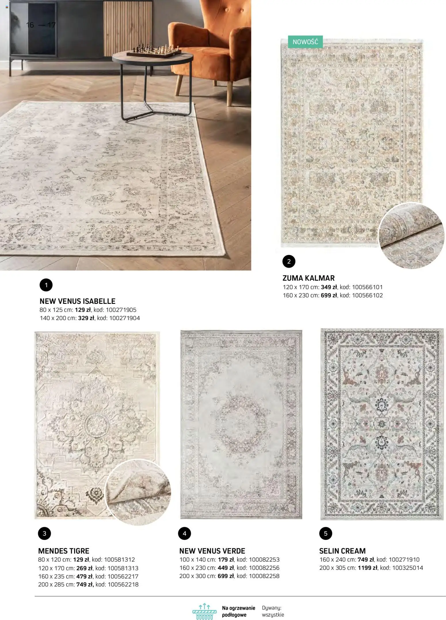 Komfort gazetka - Katalog dywanów od 07.10.2026 | Strona: 16 | Produkty: Dywany
