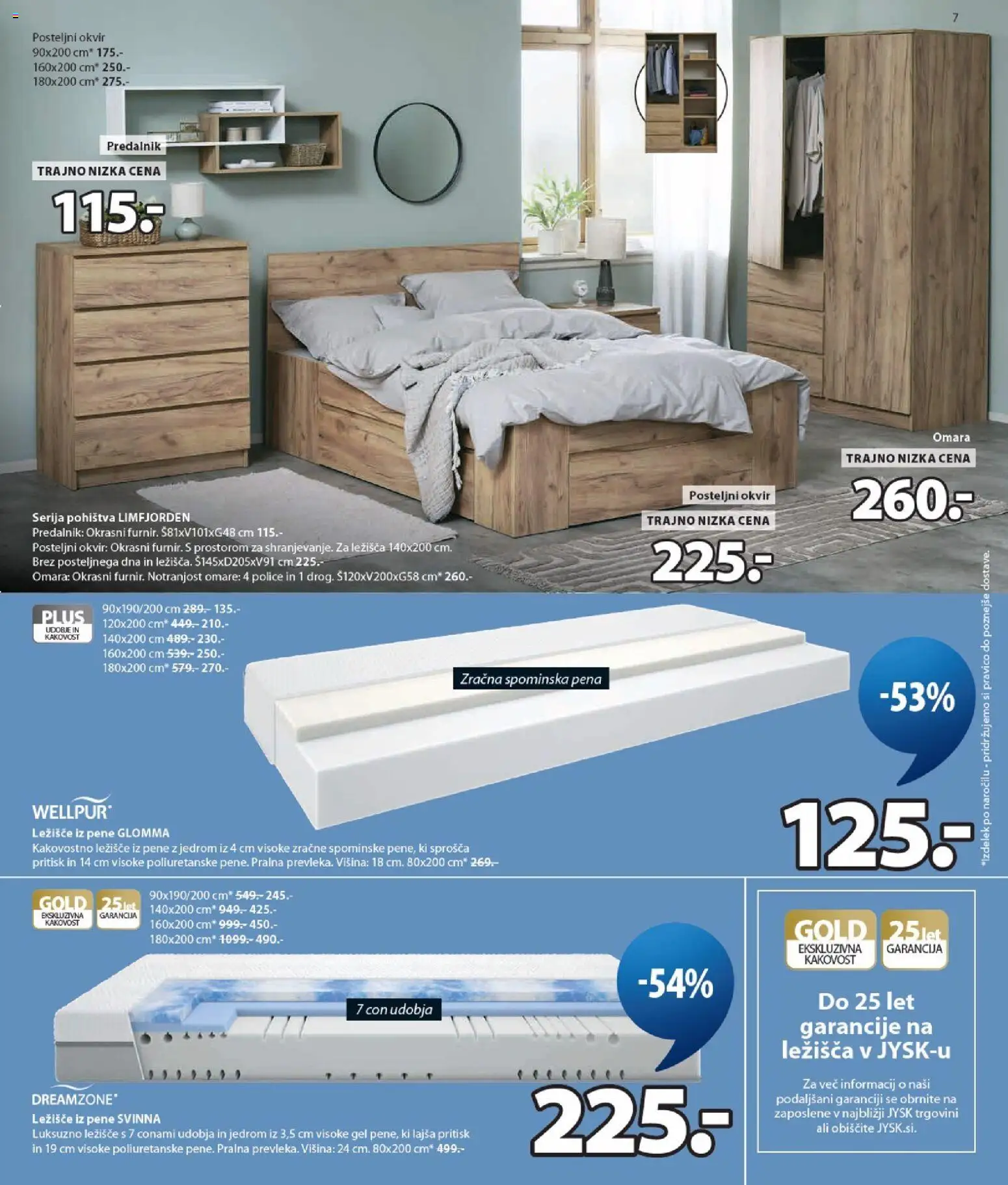 Novi JYSK katalog ponudbe – veljaven od 19.08.2026 | Stran: 7 | Izdelki: Okvir, Predalnik, Ležišče, Omara