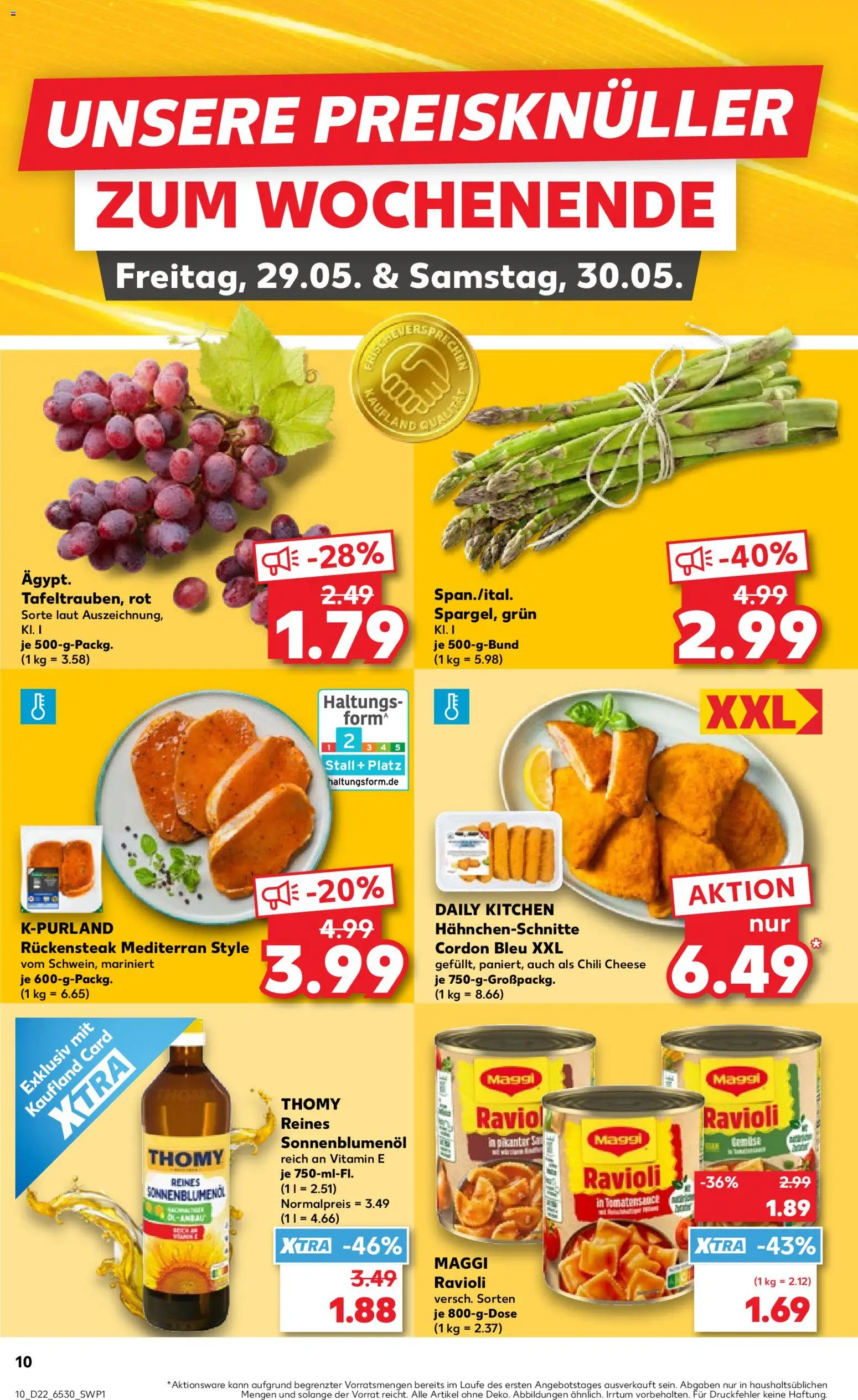 Kaufland Prospekt Potsdam – gültig ab 28.05.2026 | Seite: 10 | Produkte: Maggi, Sonnenblumenol, Chili, Steak