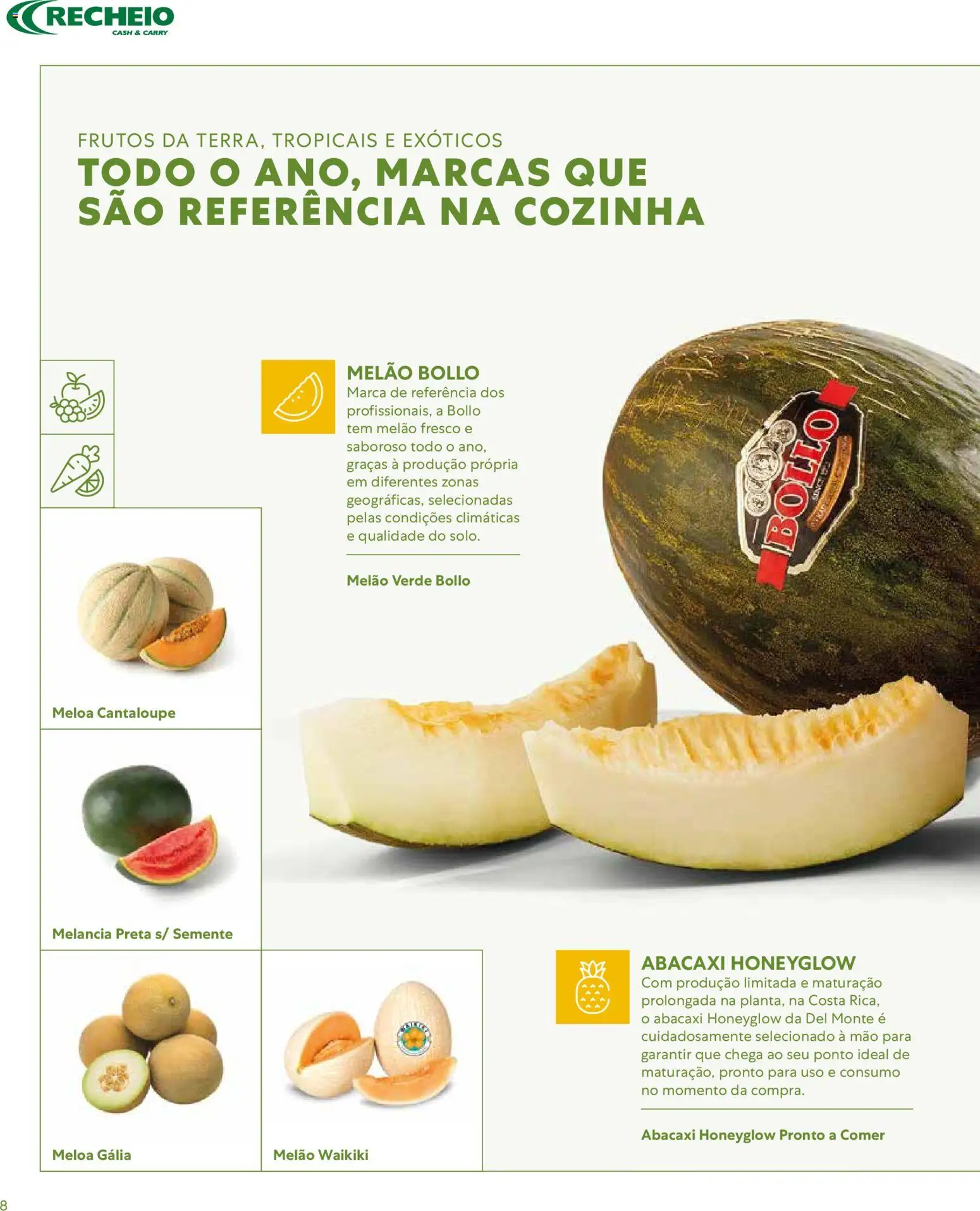 Recheio - Catálogo de Alfragide │ válido de 16/03/2026 | Página: 8 | Produtos: Abacaxi, Melancia, Melão