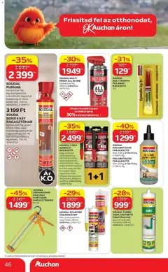 SOUDAL SZANITER SZILIKON STOP, bézs, transzparens vagy fehér, 280 ml, 9639 Ft/l, 6782 Ft/l - amely érvényes a következő dátumtól: 2026.09.03. | Oldal: 46 | Termékek: Ragasztó, Ajtó, Szilikon