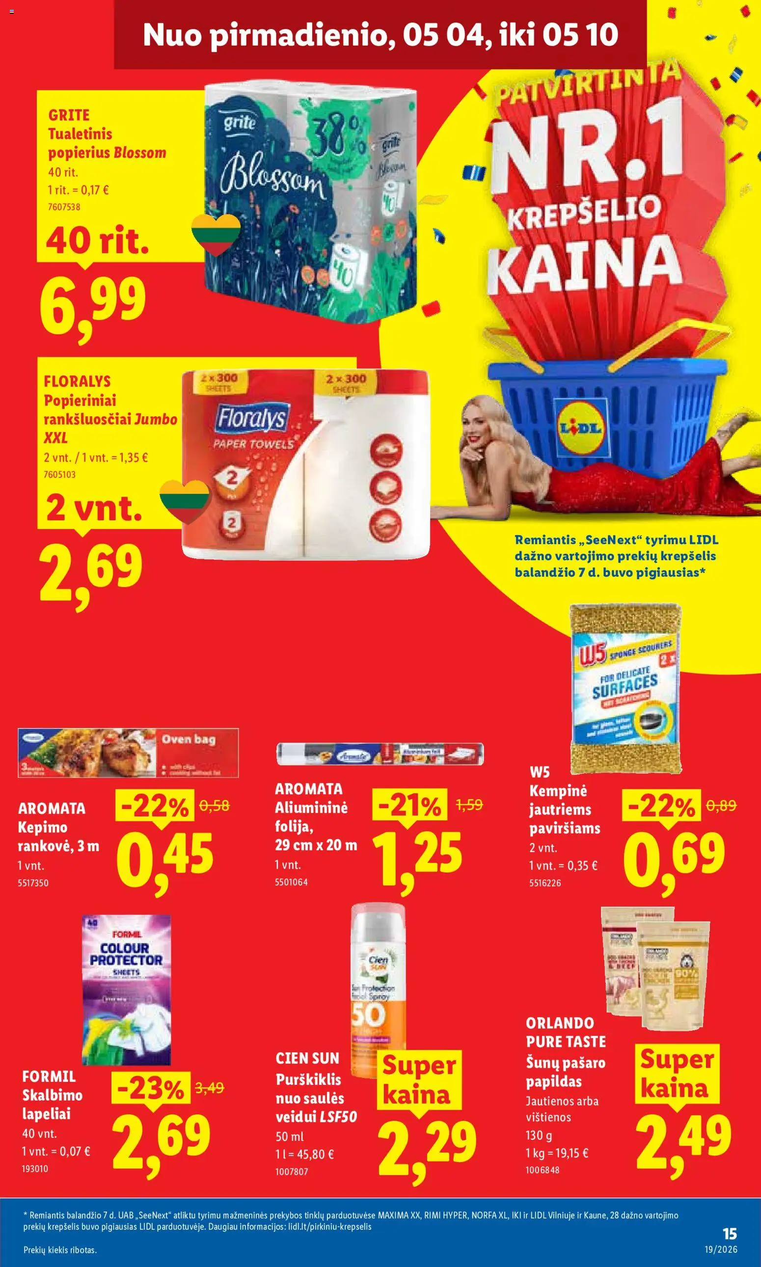 LIDL akcijos nuo 04.05.2026 | Puslapis: 23 | Prekių: Vištienos, Jautienos, Krepšelis