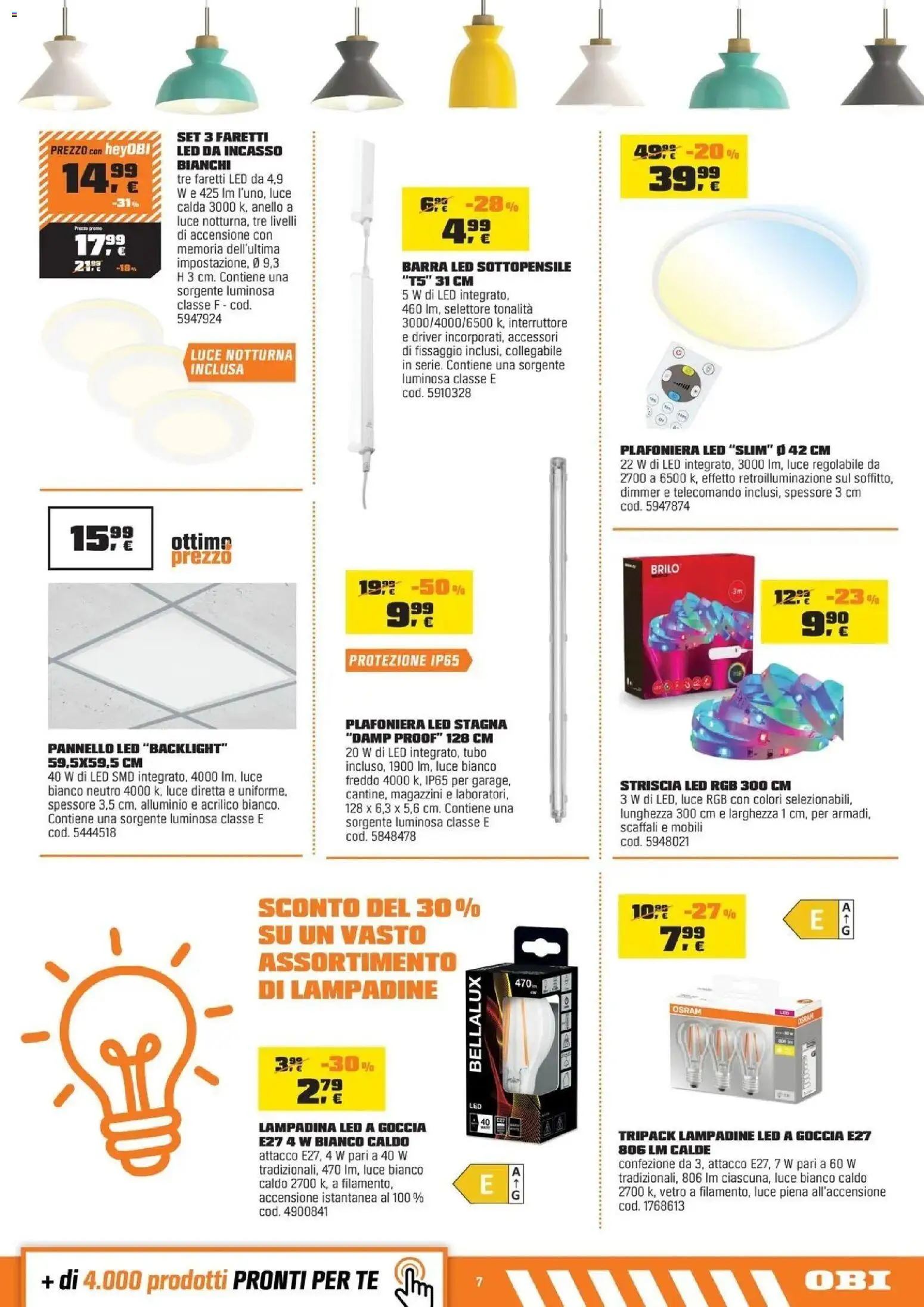 Nuovo OBI volantino attuale dal 15/10/2026 > offerte anteprima 🛍️ | Pagina: 7 | Prodotti: Telecomando, Tè, Anello, Lampadine