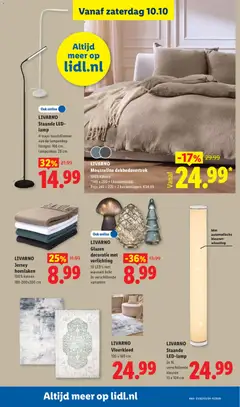 LIVARNO Glazen decoratie met verlichting, 10 LED's met warmwit licht In verschillende varianten - Voorbeeld van een folder van Lidl, geldig van 05-10-2026 | Pagina: 41 | Producten: Ledlamp, Decoratie, Verlichting, Hoeslaken