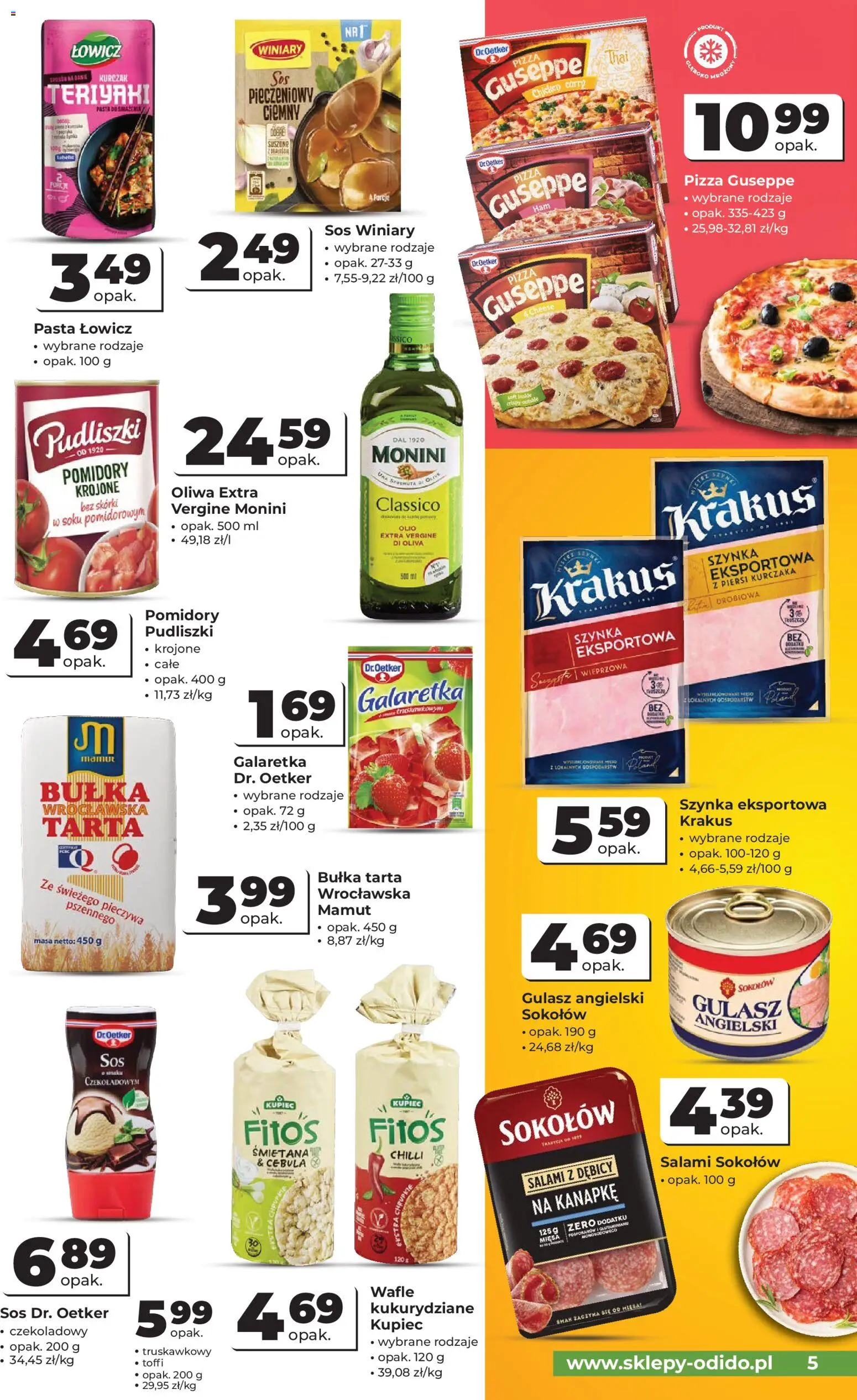 Odido gazetka od 24.06.2026 | Strona: 5 | Produkty: Galaretka, Pizza, Pomidory, Śmietana