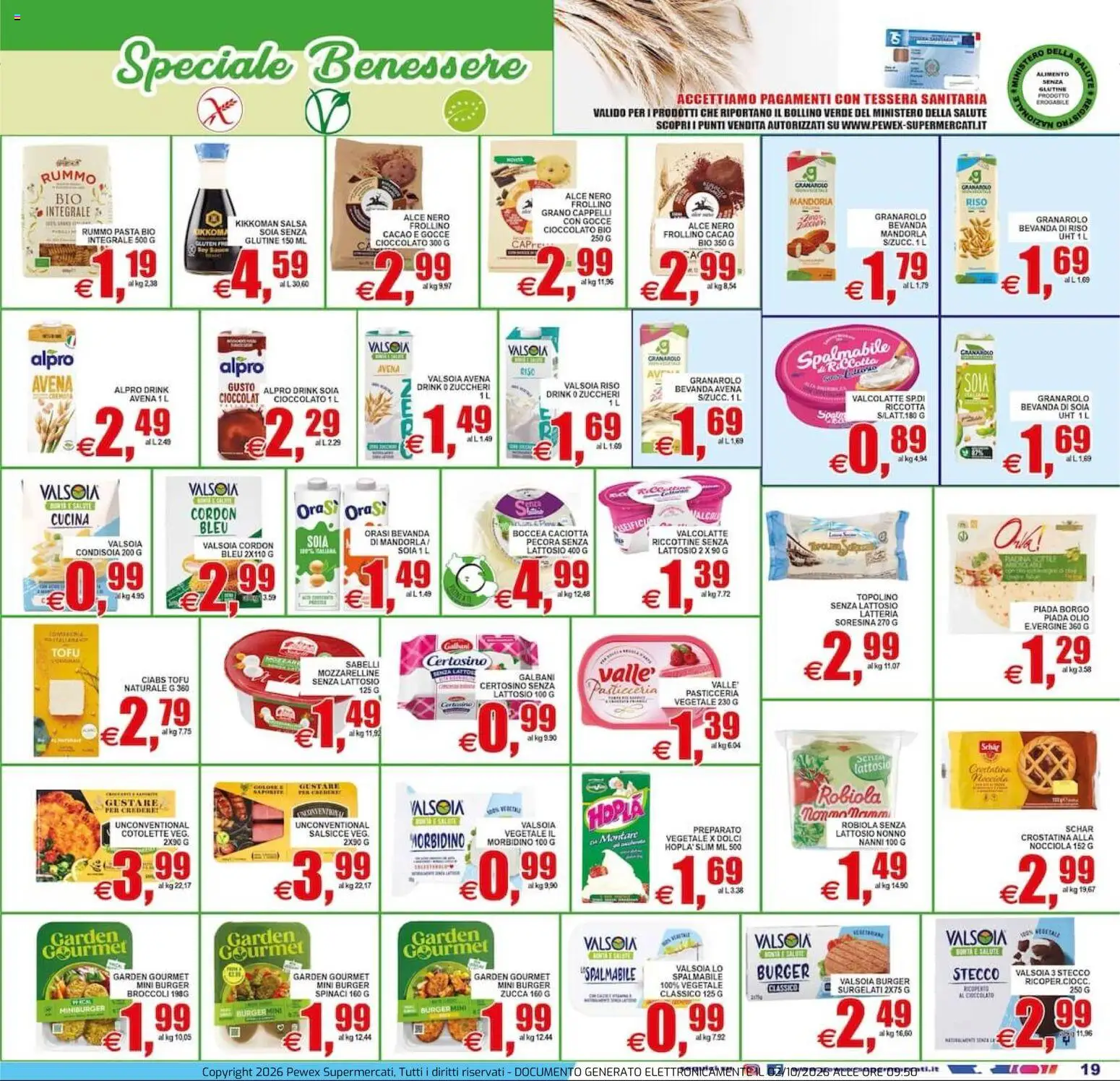 Volantino Pewex del 02/10/2026 | Pagina: 19 | Prodotti: Cioccolato, Salsa, Dolci, Senza lattosio