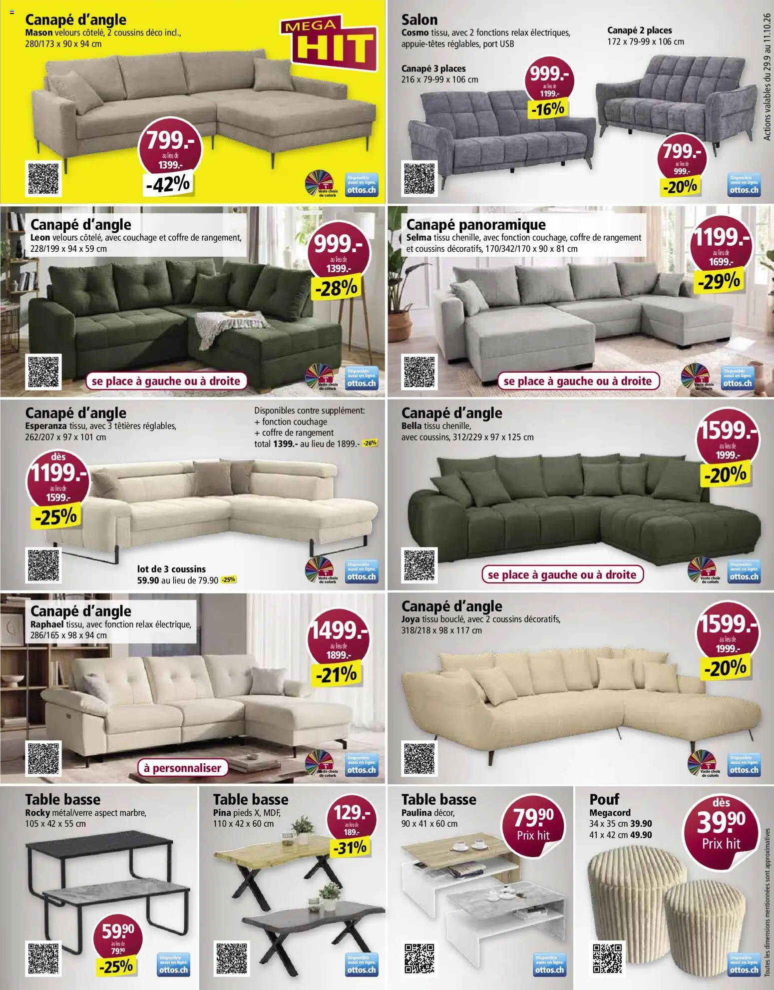 Otto's aktionen FR – gültig ab 29.09.2026 | Seite: 11 | Produkte: Pouf, Usb