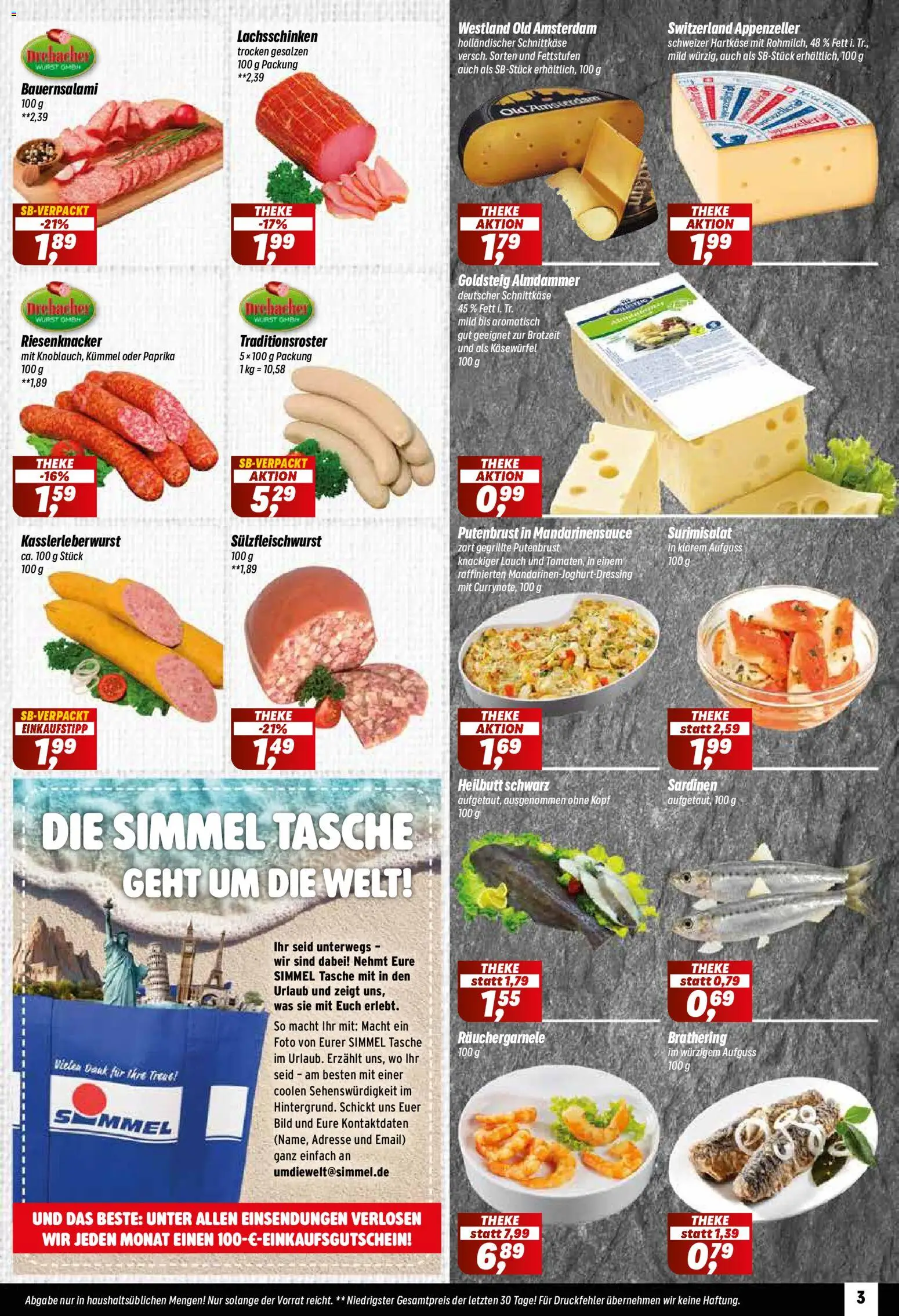 Simmel Prospekt – gültig ab 13.07.2026 | Seite: 3 | Produkte: Tasche, Theke, Paprika, Wurst