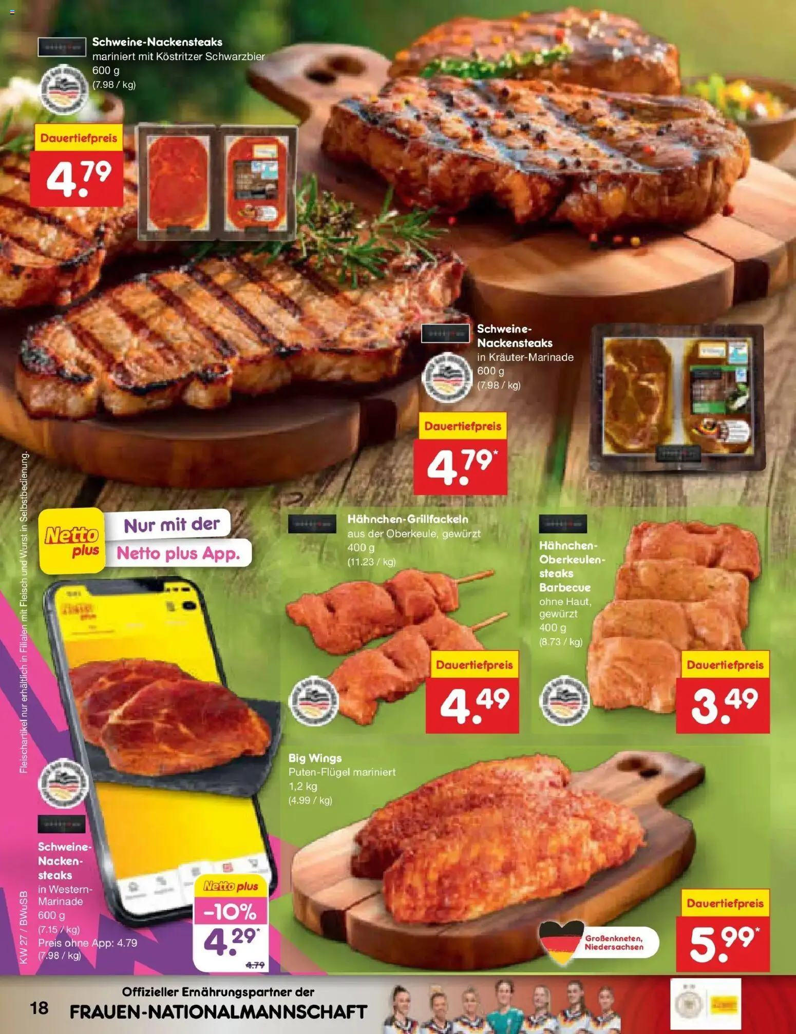 Netto Marken-Discount Prospekt Stemwede-Dielingen – gültig ab 29.06.2026 | Seite: 26 | Produkte: Nackensteaks, Kostritzer, Wurst, Fleisch