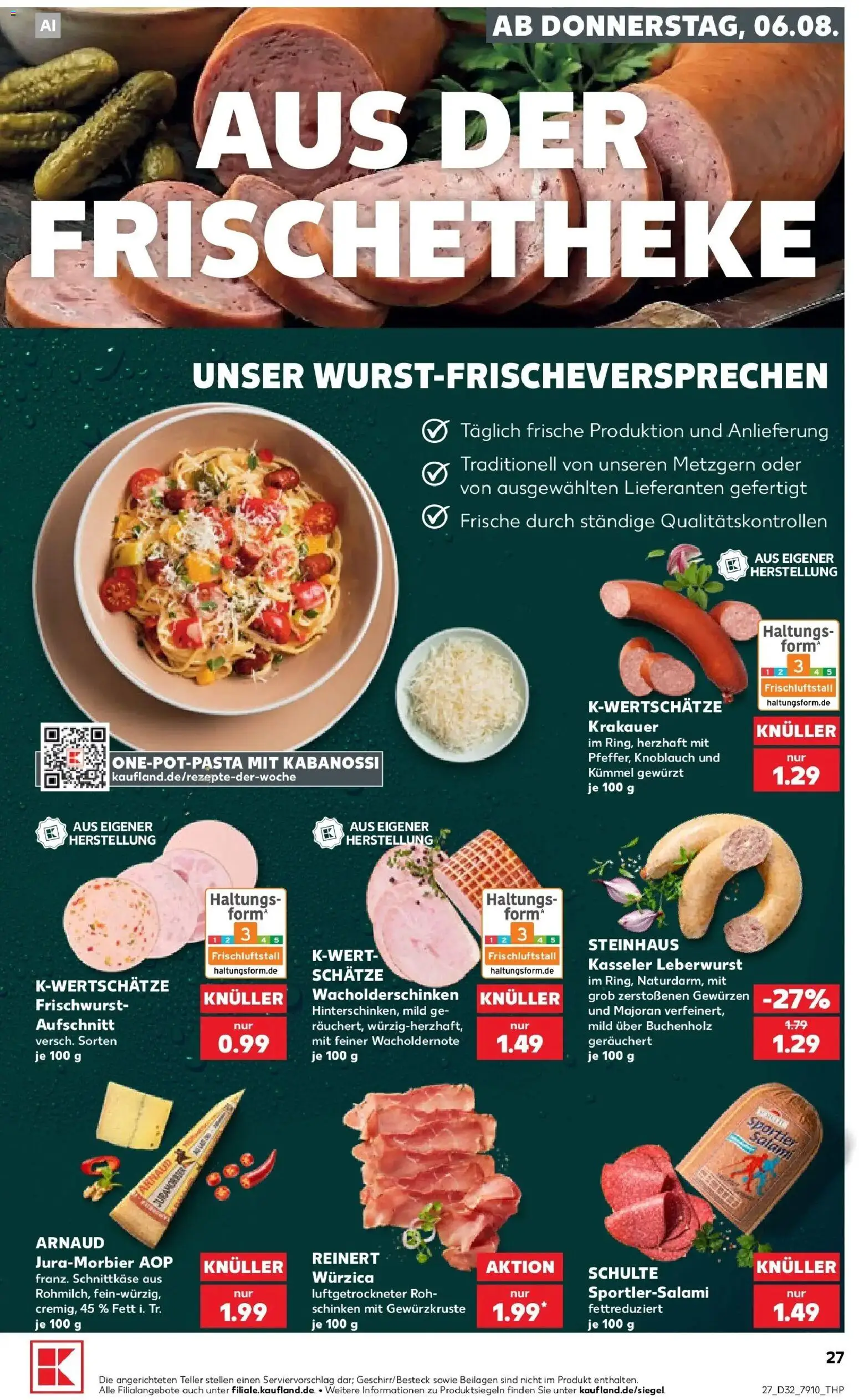 Kaufland Prospekt Nördlingen – gültig ab 03.08.2026 | Seite: 36 | Produkte: Knoblauch, Salami, Schinken
