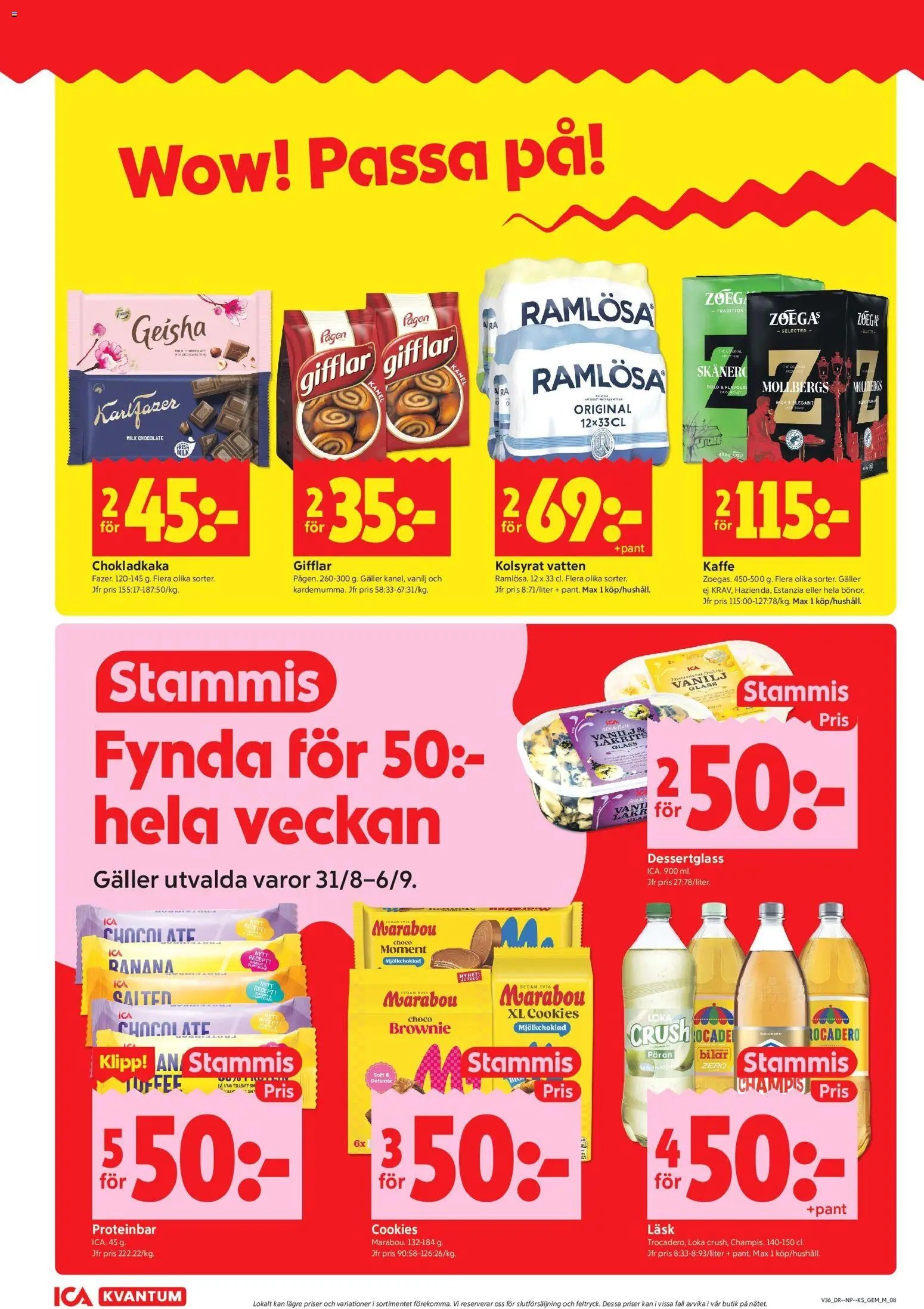 ICA Kvantum reklamblad aktuell från 31/08/2026 | Sida: 8 | Produkter: Loka, Vanilj, Proteinbar, Kanel
