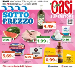 Anteprima del volantino Oasi volantino Superstore Roma valido a partire dal 18.06.2026