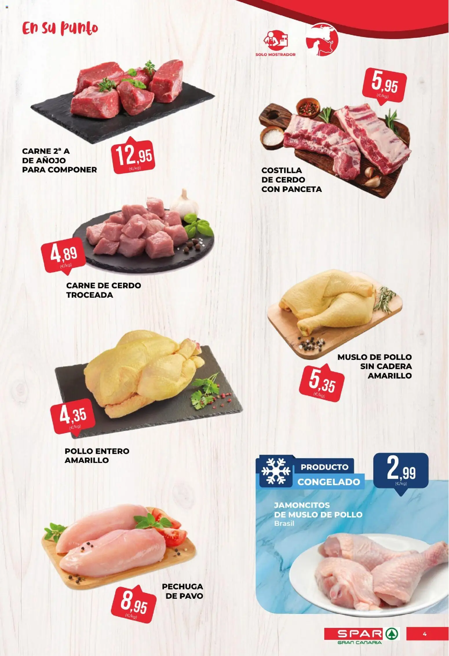 Spar folleto │ válido desde el 18/09/2026 | Página: 4 | Productos: Pollo entero, Panceta, Cerdo, Carne
