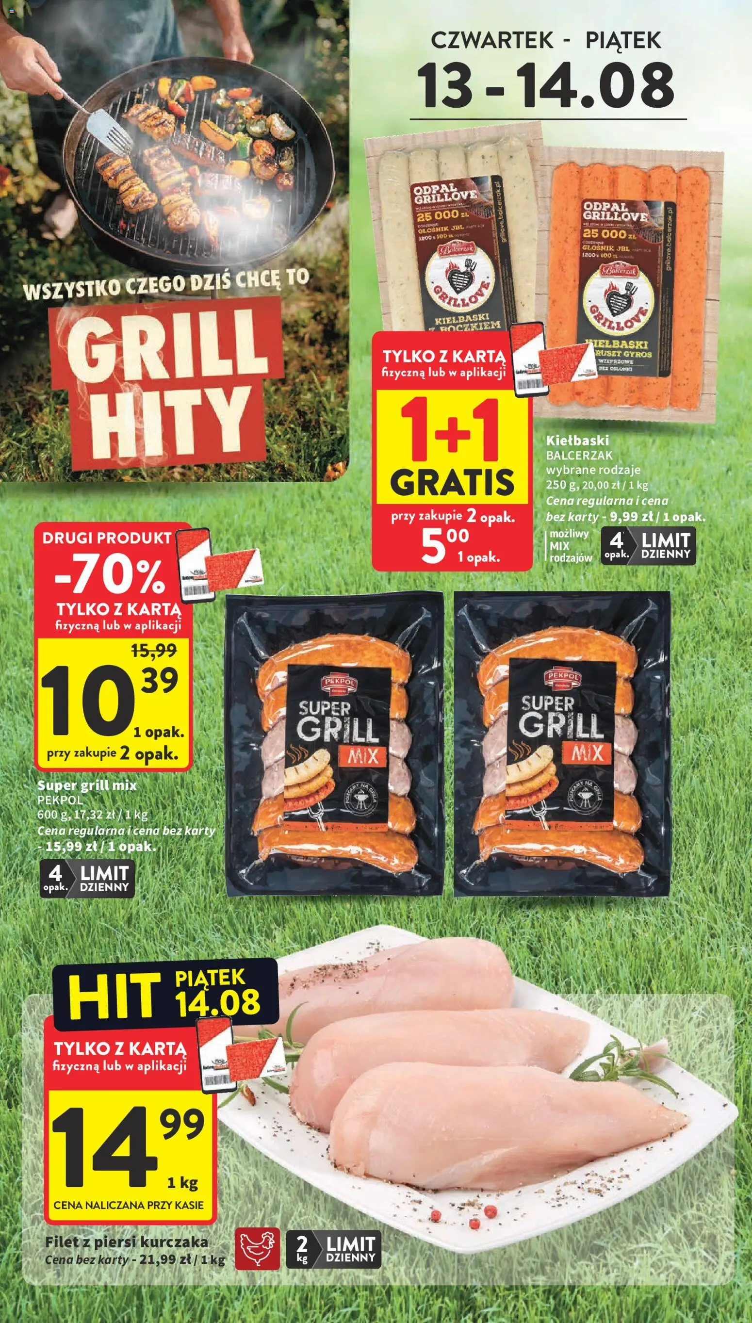 Intermarche gazetka od 13.08.2026 | Strona: 4 | Produkty: Karta, Głośnik, Filet, Filet z piersi kurczaka