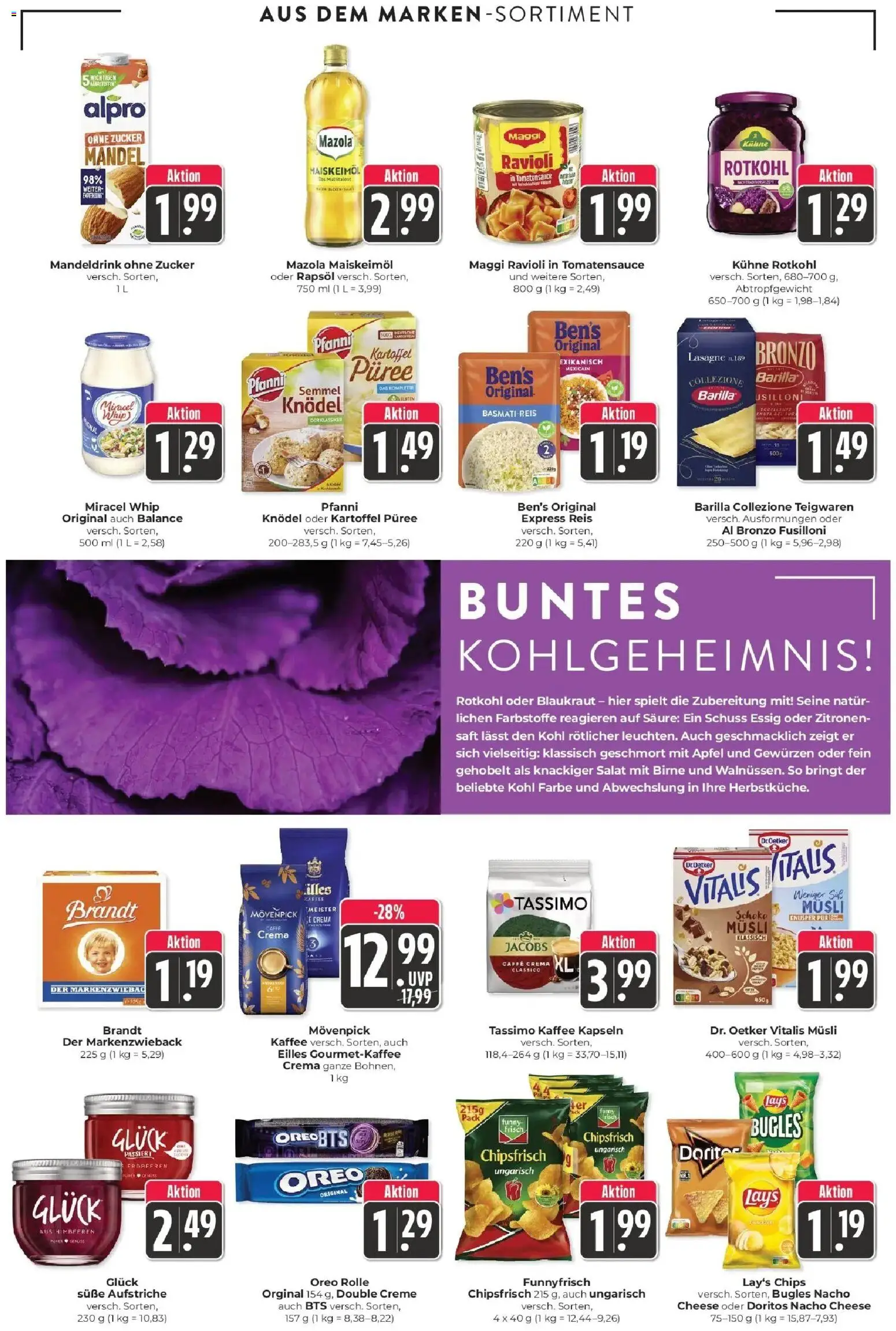 Edeka Prospekt Schliengen (ab 12.10.2026) » Angebote Online | Seite: 14 | Produkte: Rotkohl, Lasagne, Saft, Zitronen
