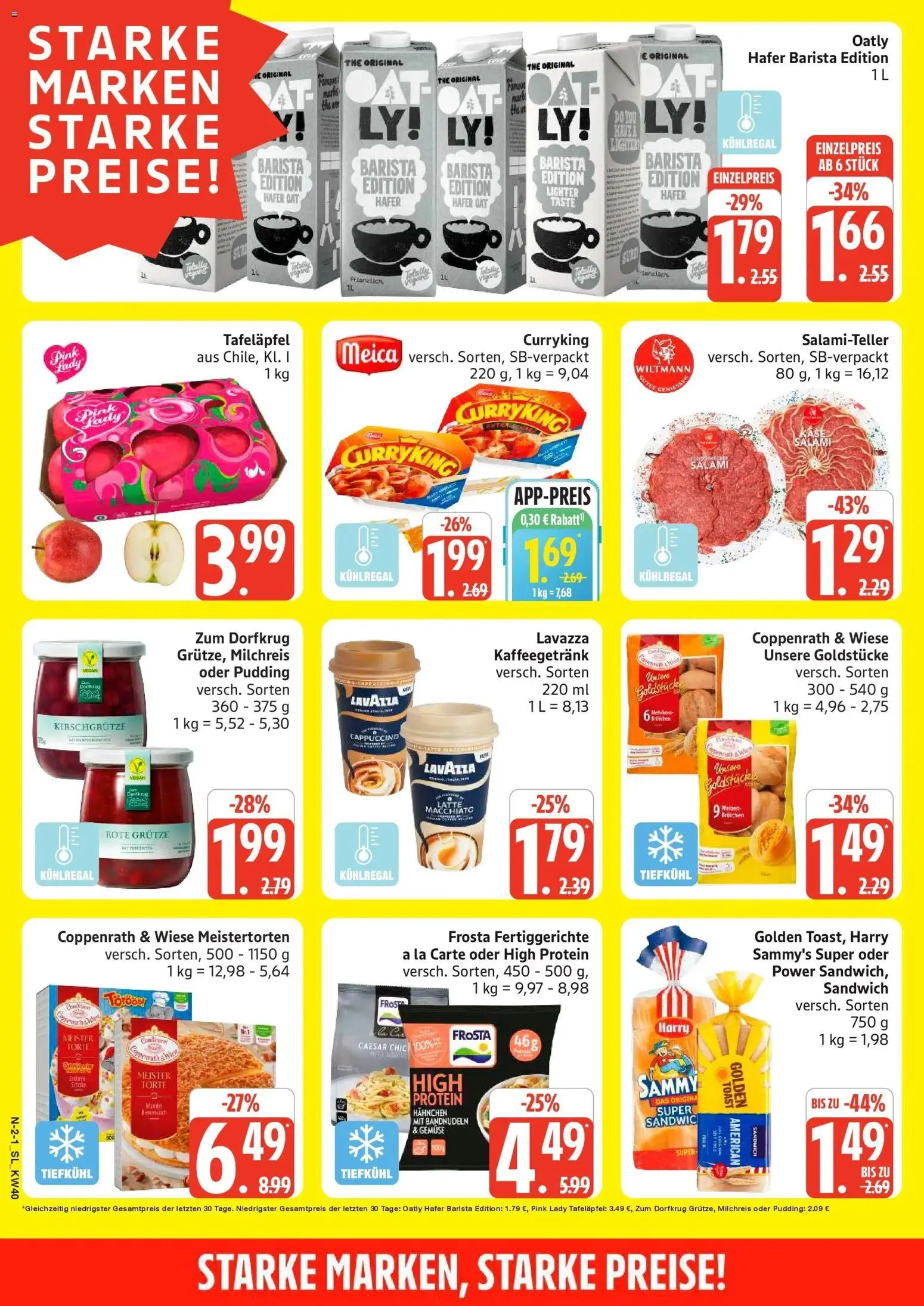 Edeka Prospekt Schleswig (ab 28.09.2026) » Angebote Online | Seite: 2 | Produkte: Toast, Pudding, Meica, Frosta