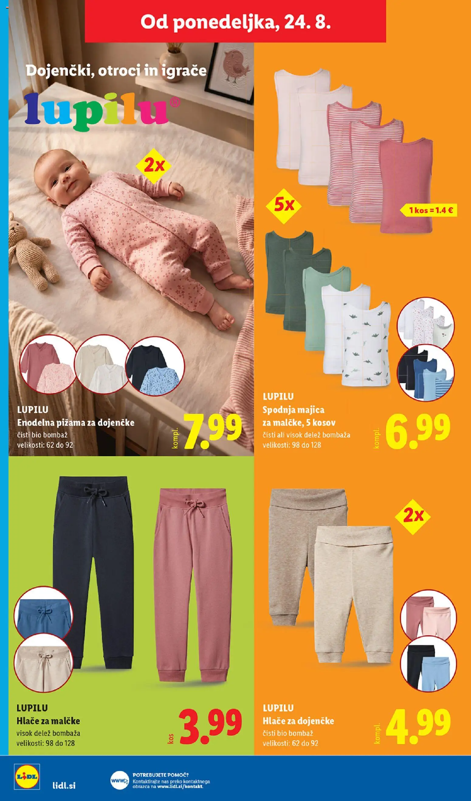 Novi Lidl katalog ponudbe – veljaven od 20.08.2026 | Stran: 54 | Izdelki: Pižama, Kos, Majica, Hlace