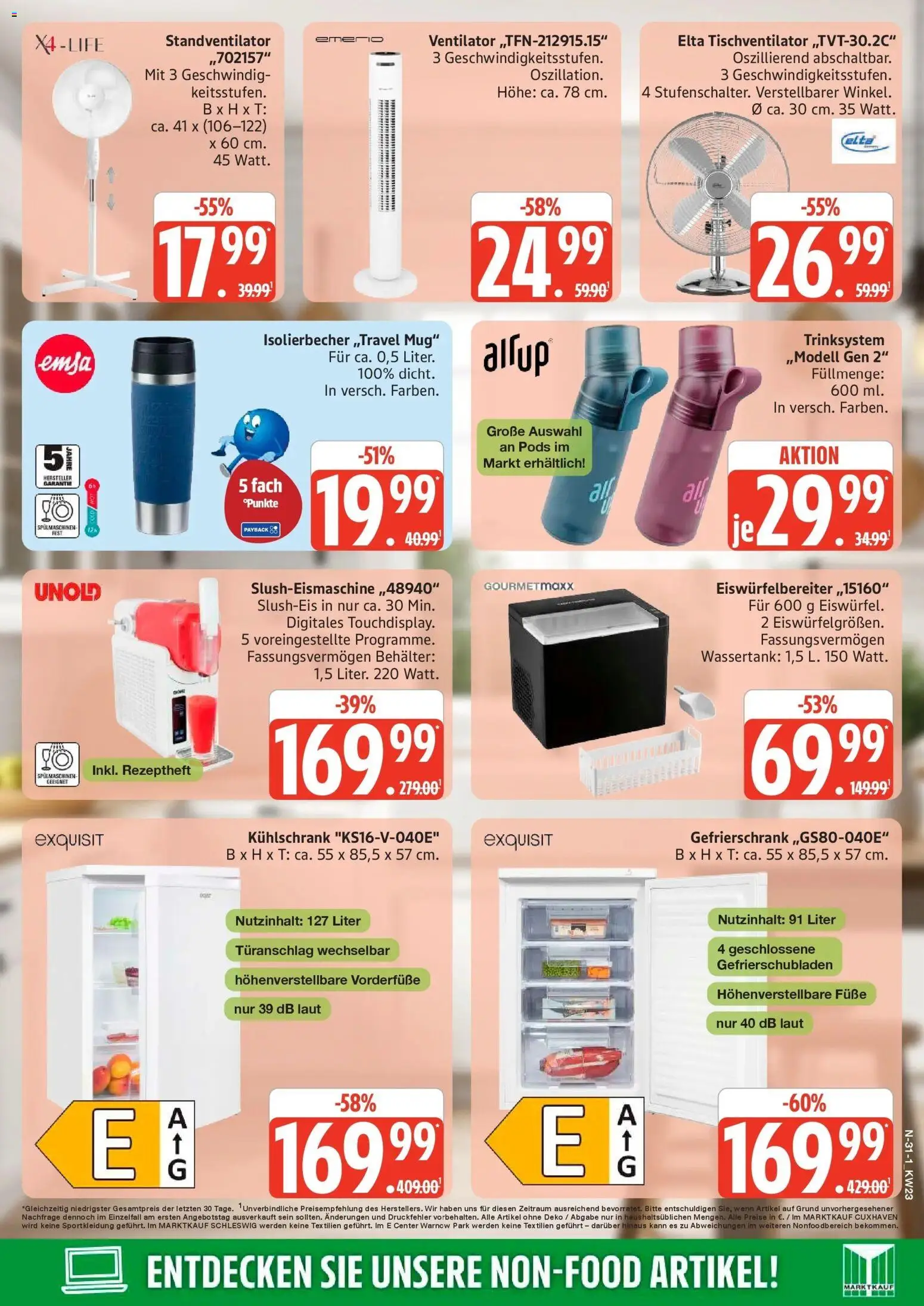 Edeka prospekt Rostock – gültig ab 01.06.2026 | Seite: 31 | Produkte: Gefrierschrank, Ventilator, Kühlschrank