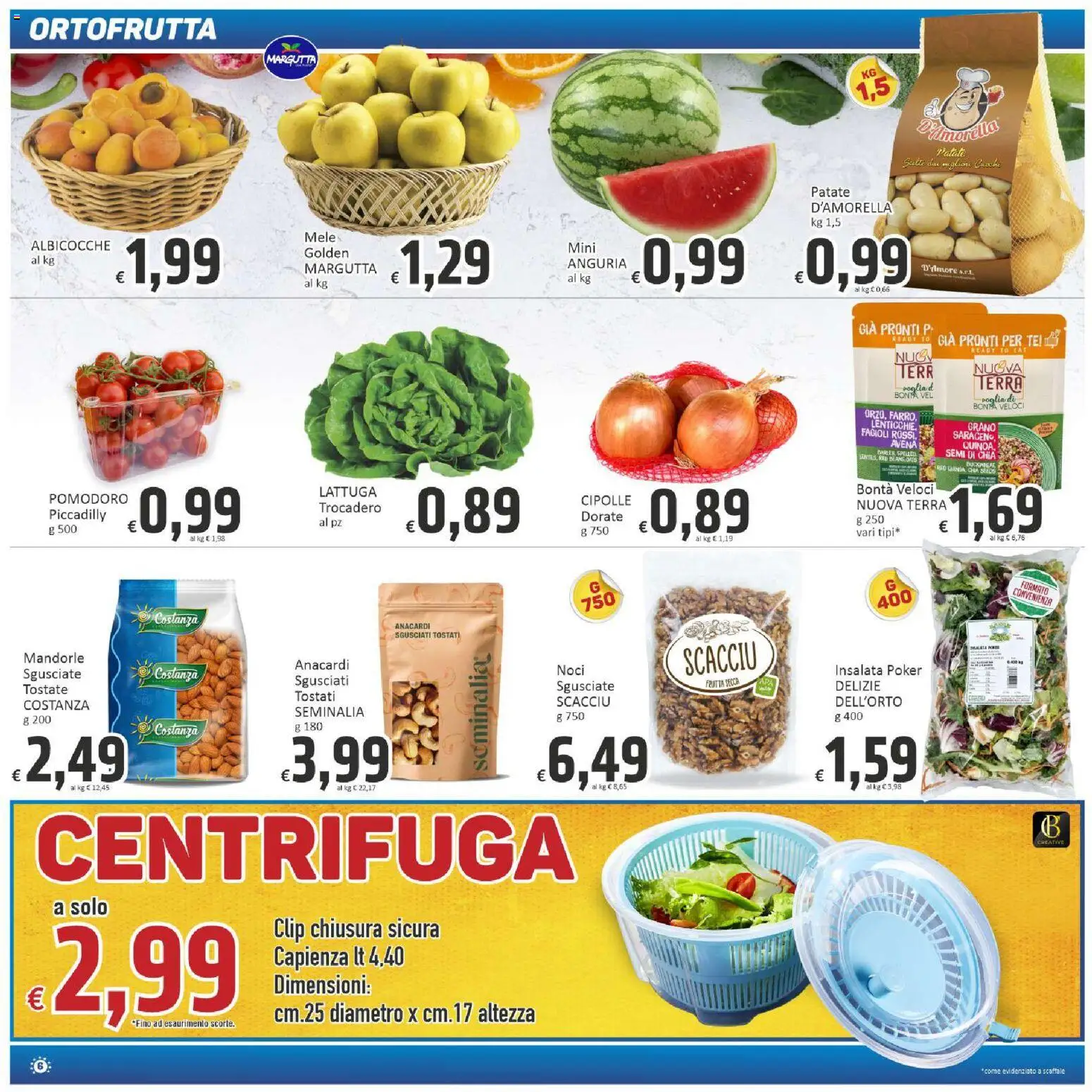 Volantino Paghi Poco del 28.05.2026 | Pagina: 6 | Prodotti: Centrifuga, Pomodoro, Anacardi, Mandorle