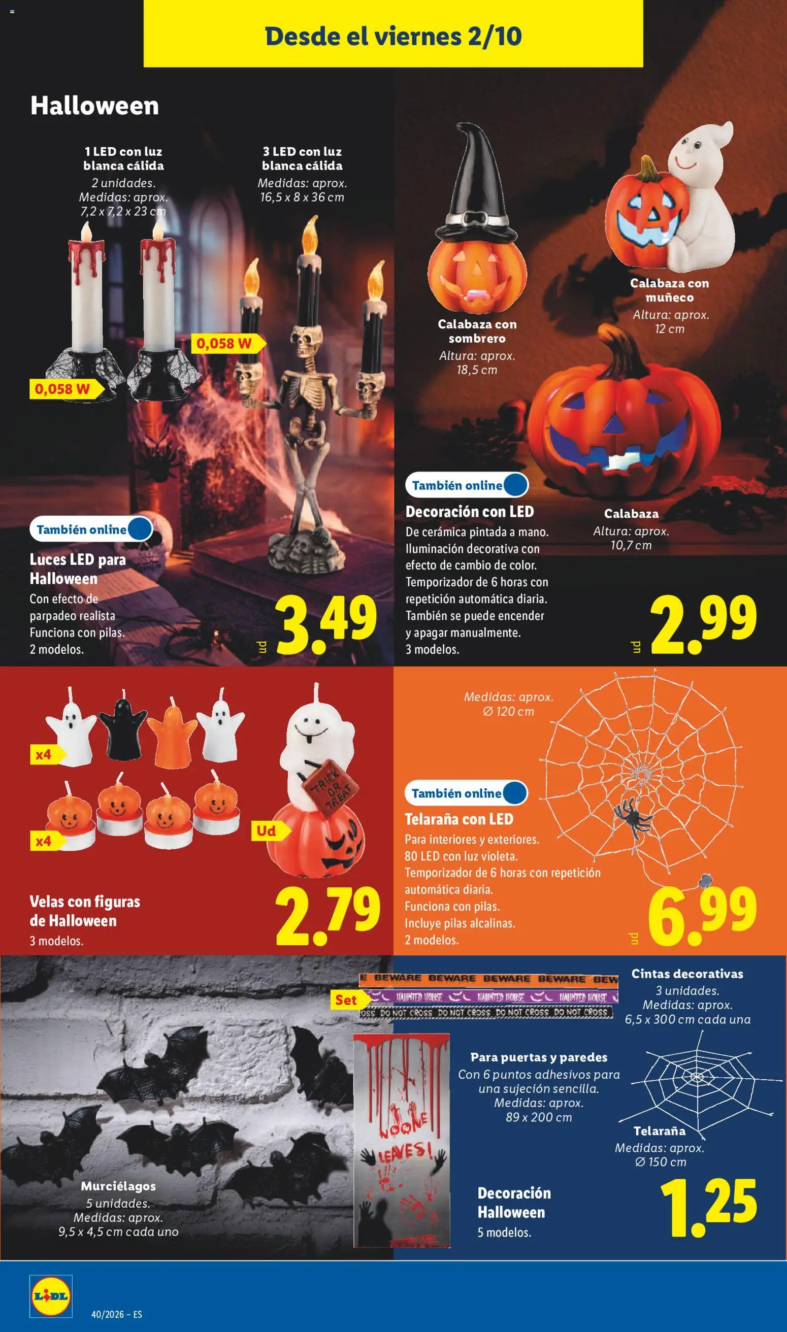 Lidl folleto Halloween │ válido desde el 02/10/2026 | Página: 22 | Productos: Iluminación, Decoración, Velas, Puertas