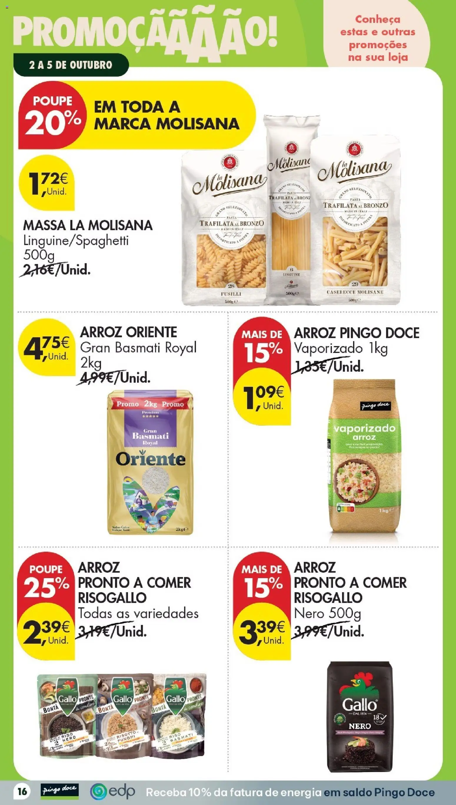 Pingo Doce folheto Poupe Este Fim de Semana │ válido de 02/10/2026 | Página: 16 | Produtos: Arroz, Massa