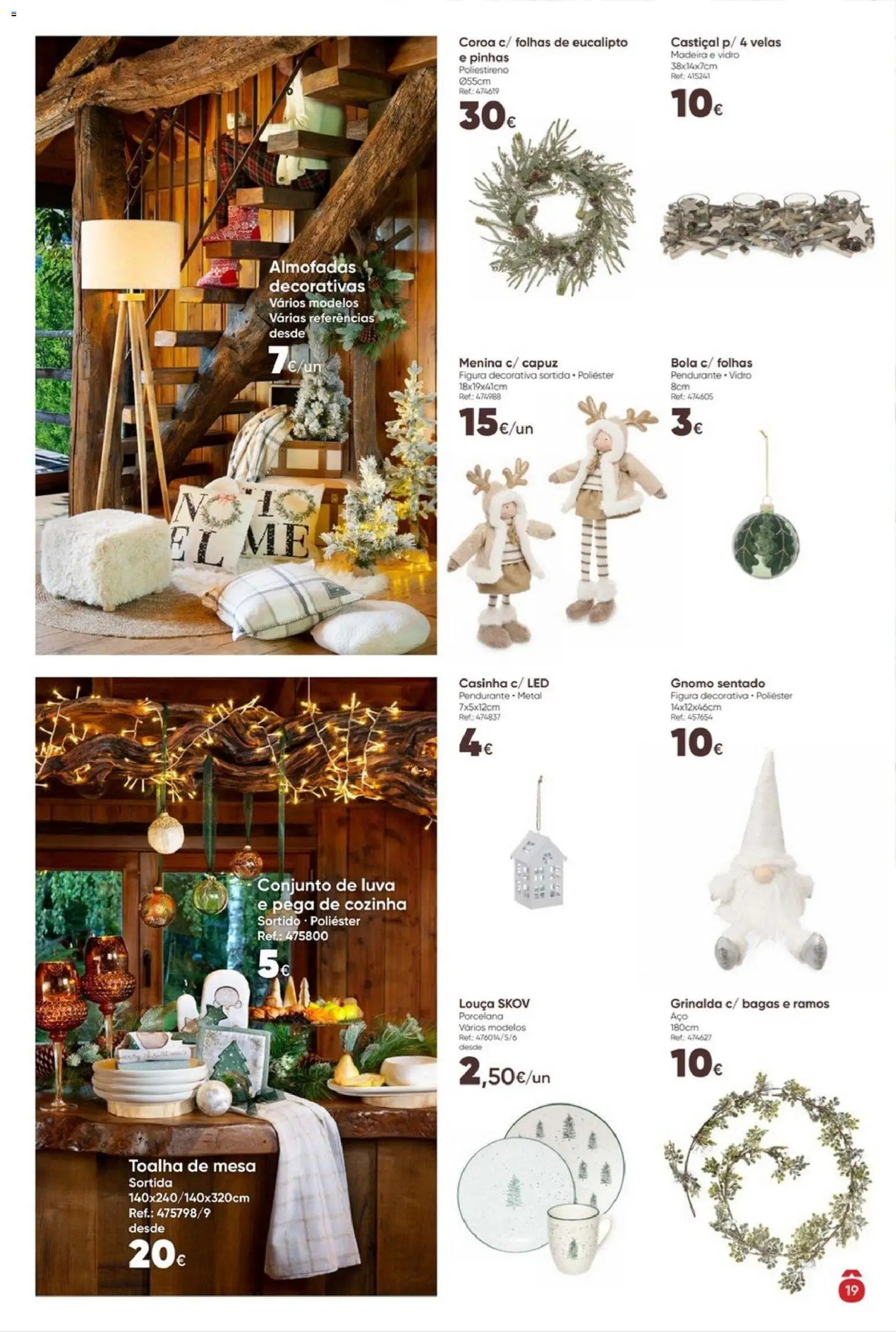 Hôma Catálogo │ válido de 25/09/2026 | Página: 19 | Produtos: Almofadas decorativas, Toalha de mesa, Capuz, Velas