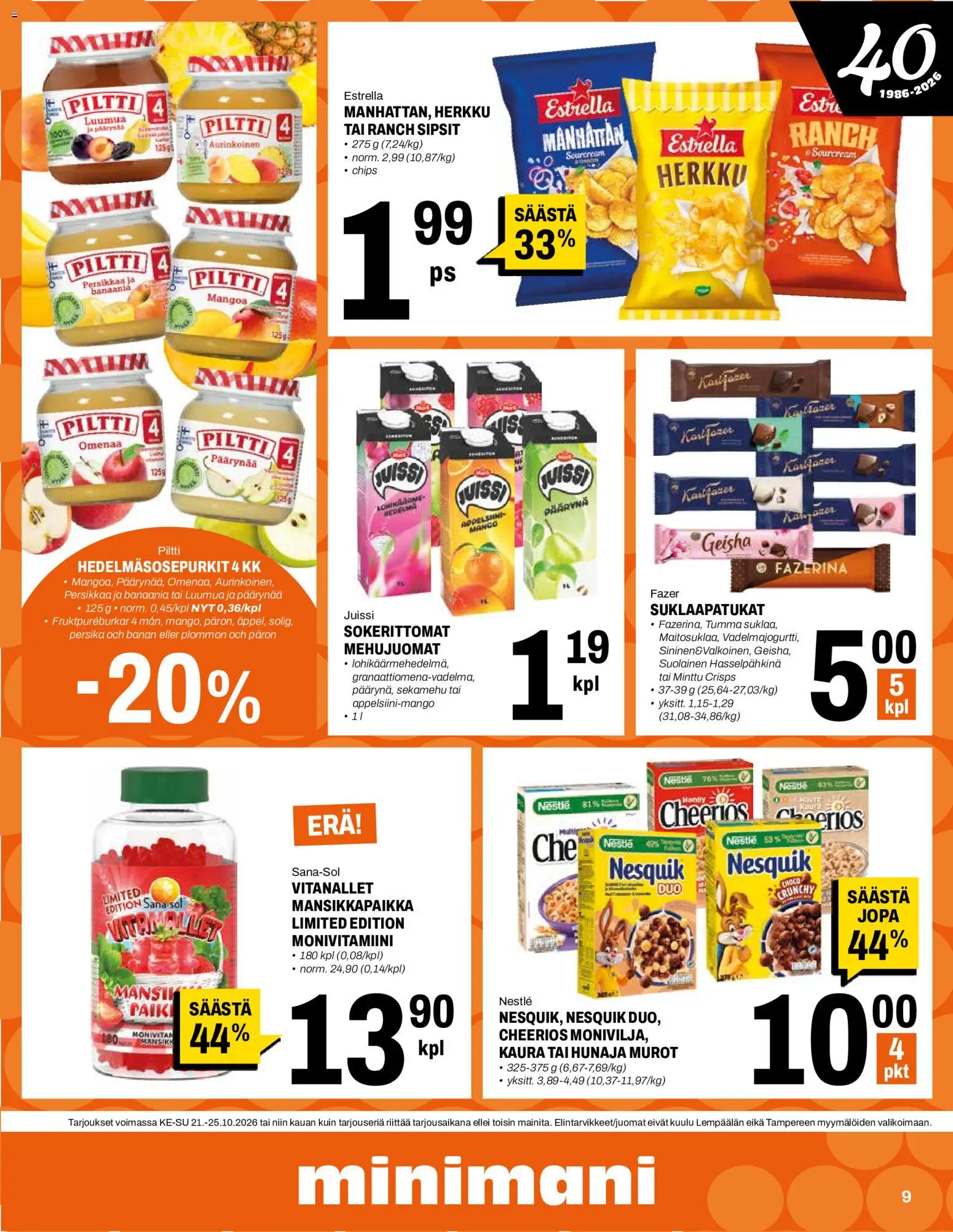 Minimani tarjoukset – voimassa 21/10/2026 alkaen | Sivu: 9