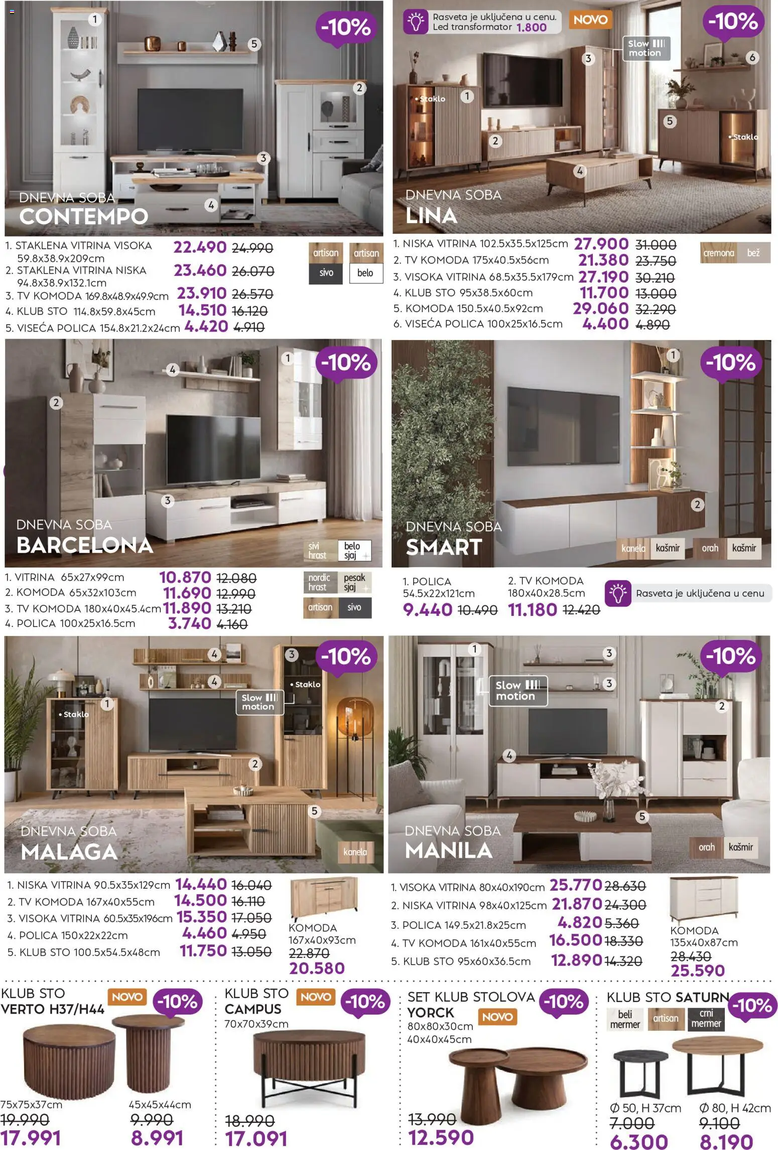 Matis katalog - važi od 19.10.2026 | Strana: 7 | Proizvode: Komoda, Led, Polica, Orah