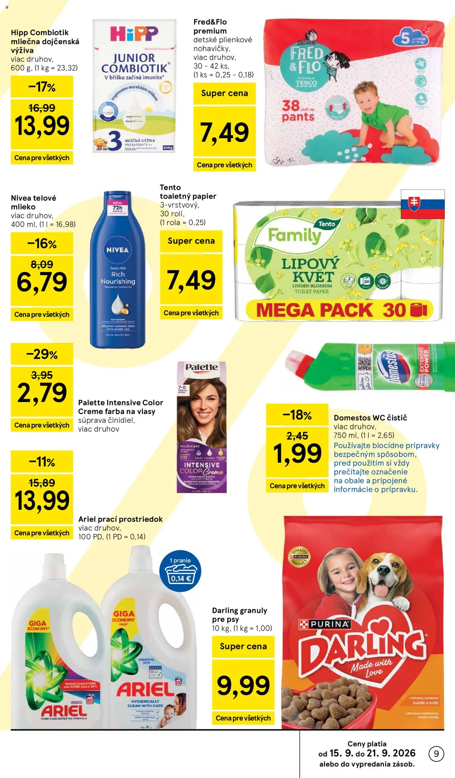 Nové Tesco akcie – leták je platný od 16.09.2026 | Strana: 9