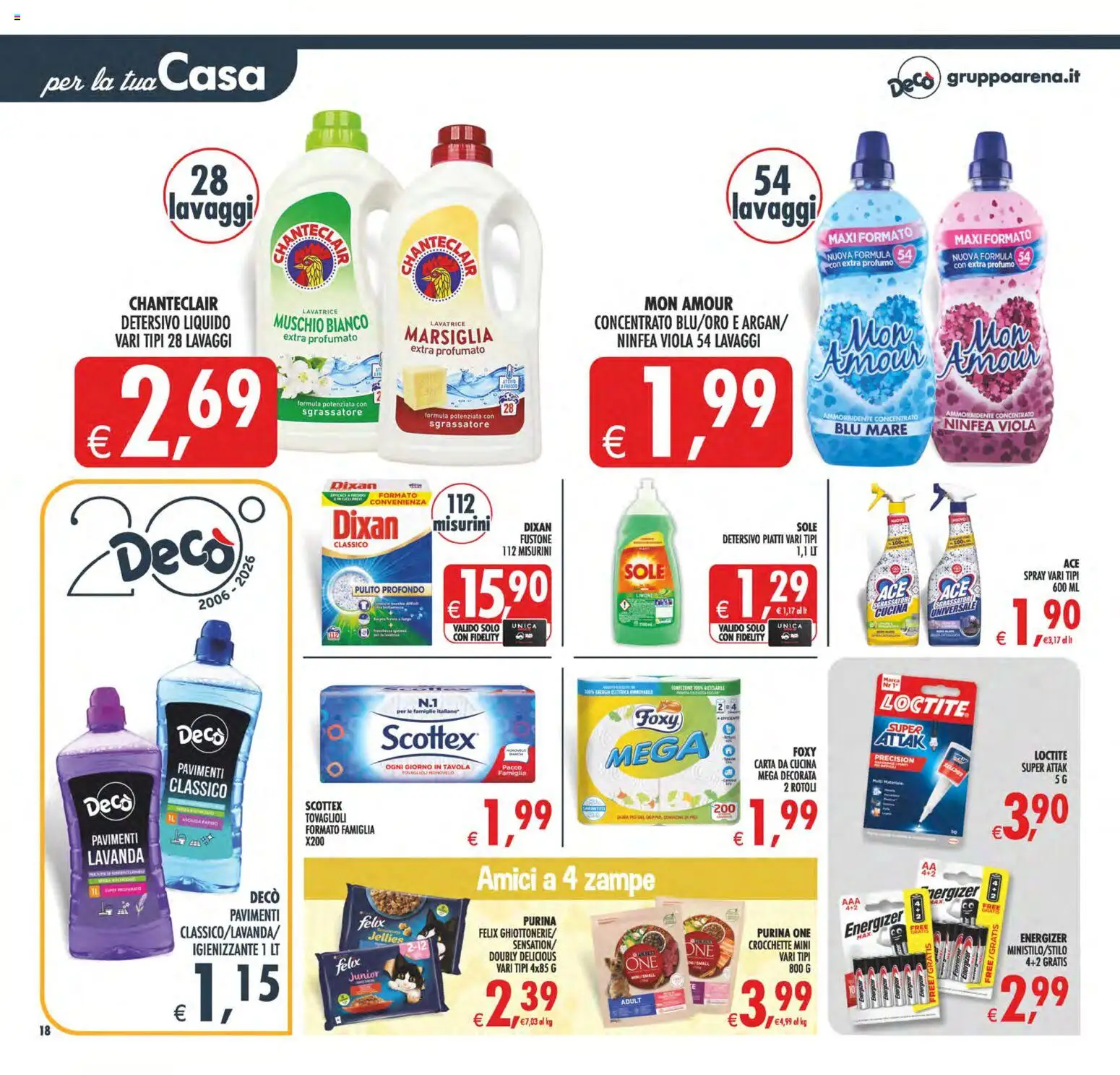 Volantino Decò del 29.05.2026 | Pagina: 23 | Prodotti: Ammorbidente, Sgrassatore, Crocchette, Profumo