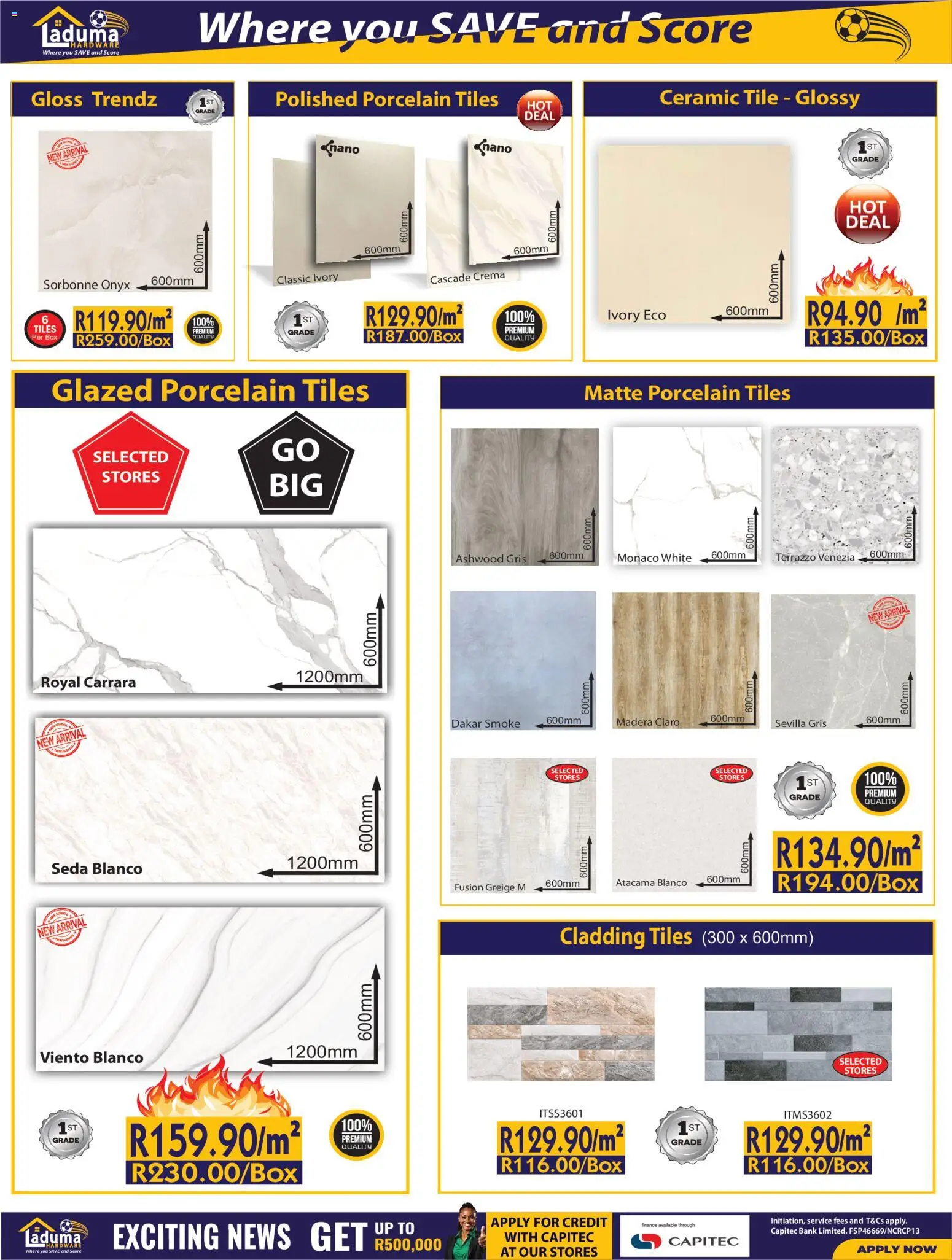 New Laduma Hardware catalogue – valid from 01.04.2026 | Page: 3 | Products: Gloss, Box, Cladding