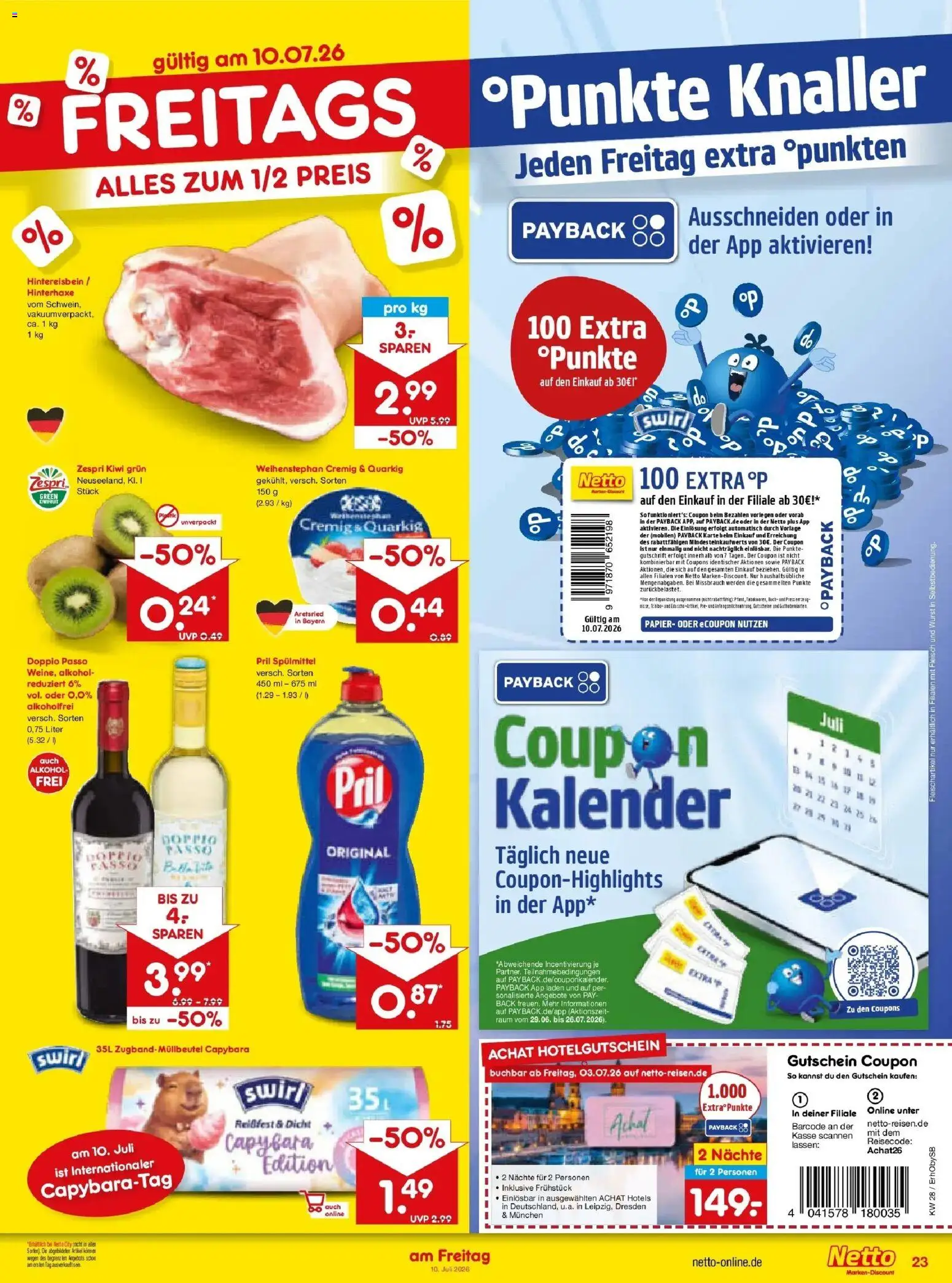 Netto Marken-Discount - Netto: Wochenangebote – gültig ab 05.07.2026 | Seite: 39 | Produkte: Wurst, Doppio Passo, Pril, Kiwi