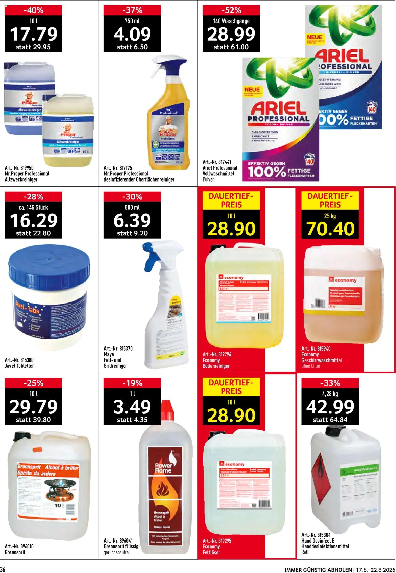 Prodega aktionen – gültig ab 17.08.2026 | Seite: 36 | Produkte: Pulver, Griller