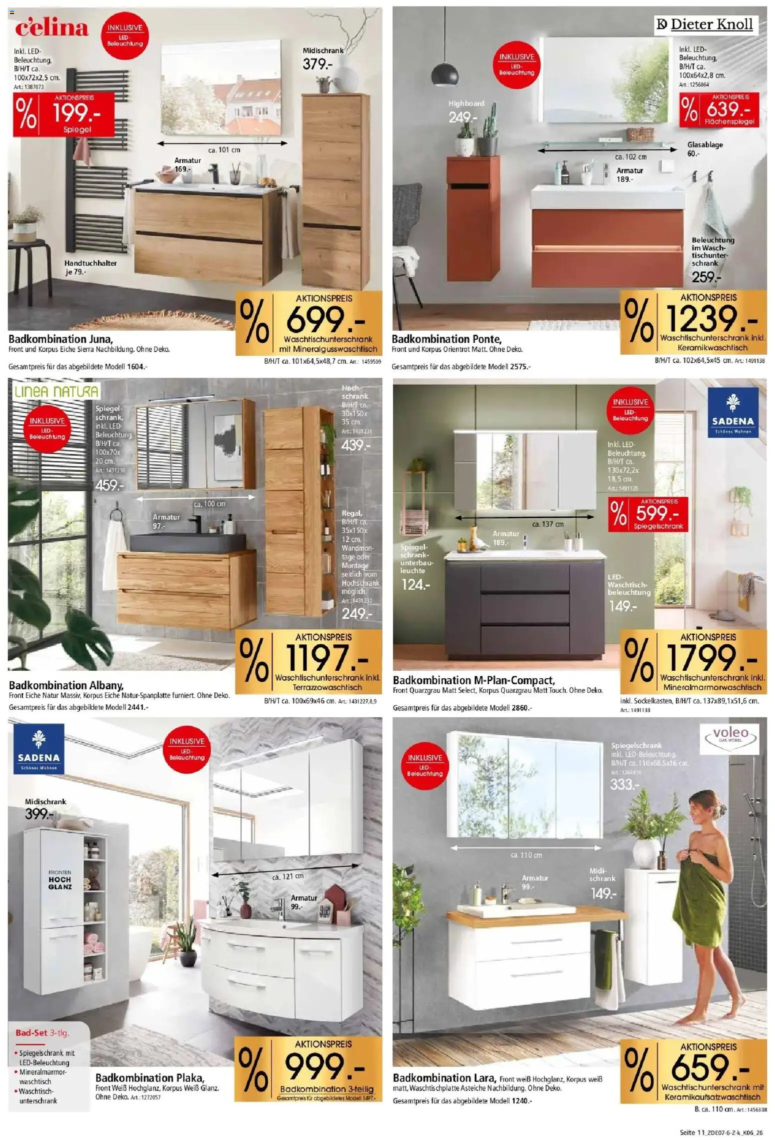 Zurbrüggen Küchen für ihr Zuhause Unna – gültig ab 25.07.2026 | Seite: 19 | Produkte: Schrank, Spiegel, Handtuchhalter, Midischrank