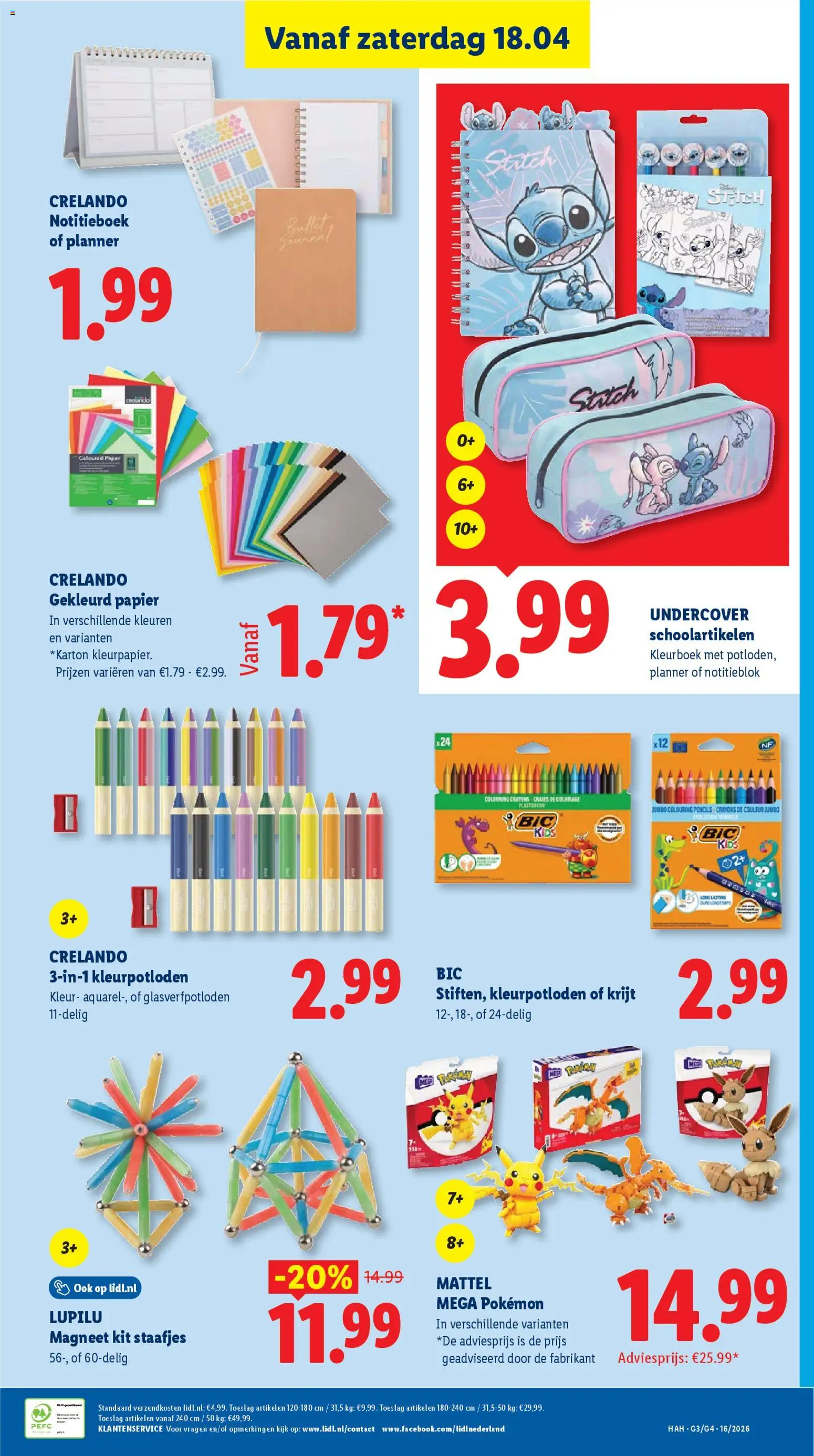 {H1} | Pagina: 16 | Producten: Kleurpotloden, Gekleurd papier, Krijt, Papier