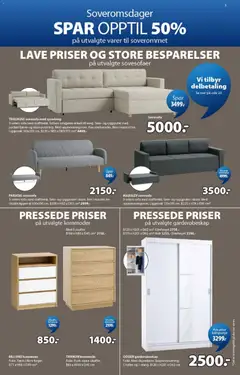 Forhåndsvisning av MARSLEV sovesofa, 3-seters sofa med stofftrekk. Sete- og ryggputer i skum. Med oppbevaringsrom. Liggemål 135x195 cm. B225 x H74 x D91 cm* gyldig fra 07/09/2026 | Side: 3 | Produkter: 1, Garderobeskap, Kommode, Sjeselong