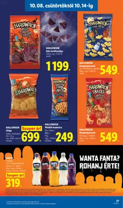 HALLOWEEN Chips, Chips Sajtos / ketchups - amely érvényes a következő dátumtól: 2026.10.08. | Oldal: 27