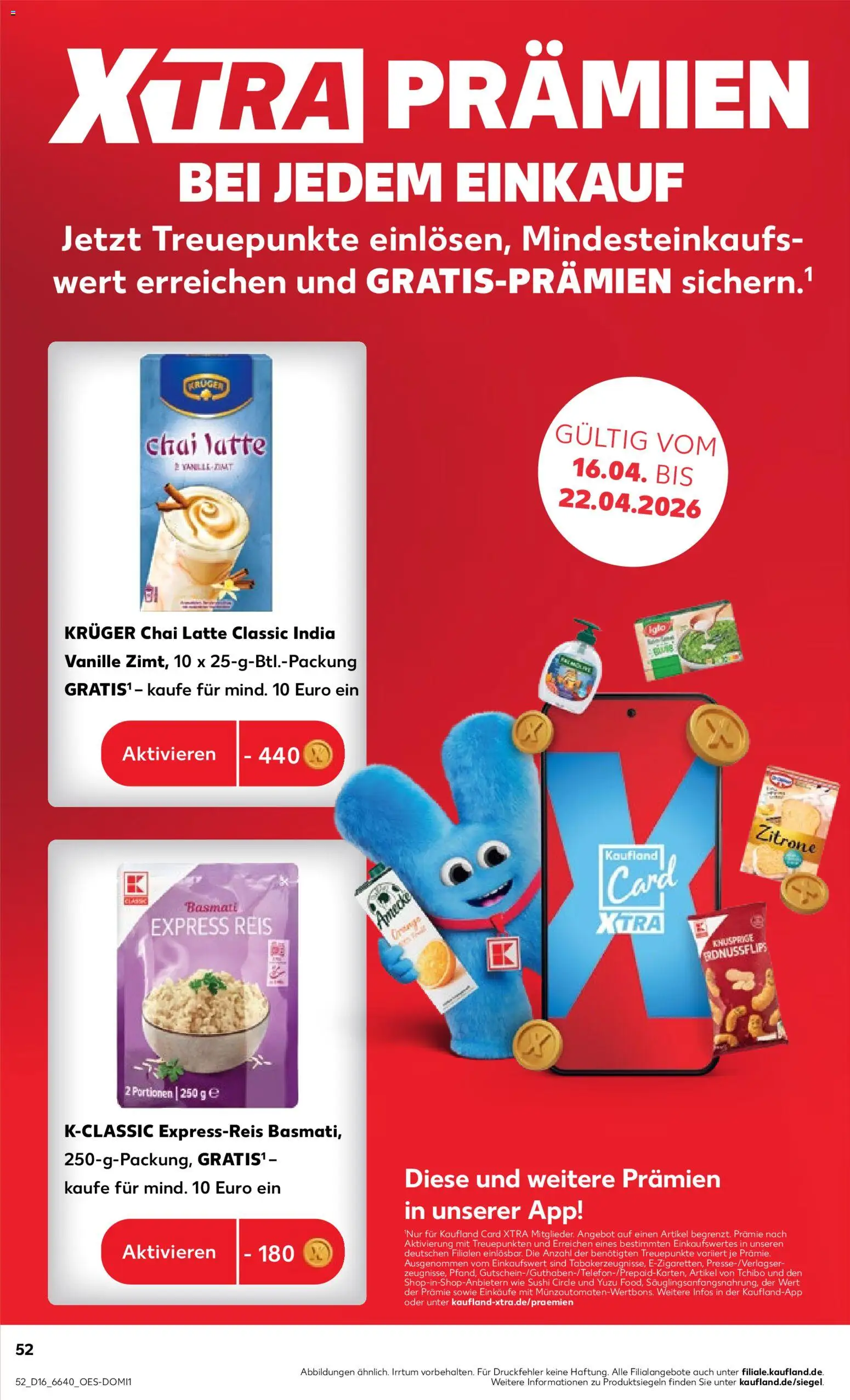 Kaufland Německo leták od 16.04.2026 | Strana: 52 | Produkty: Tchibo, Basmati, Sushi
