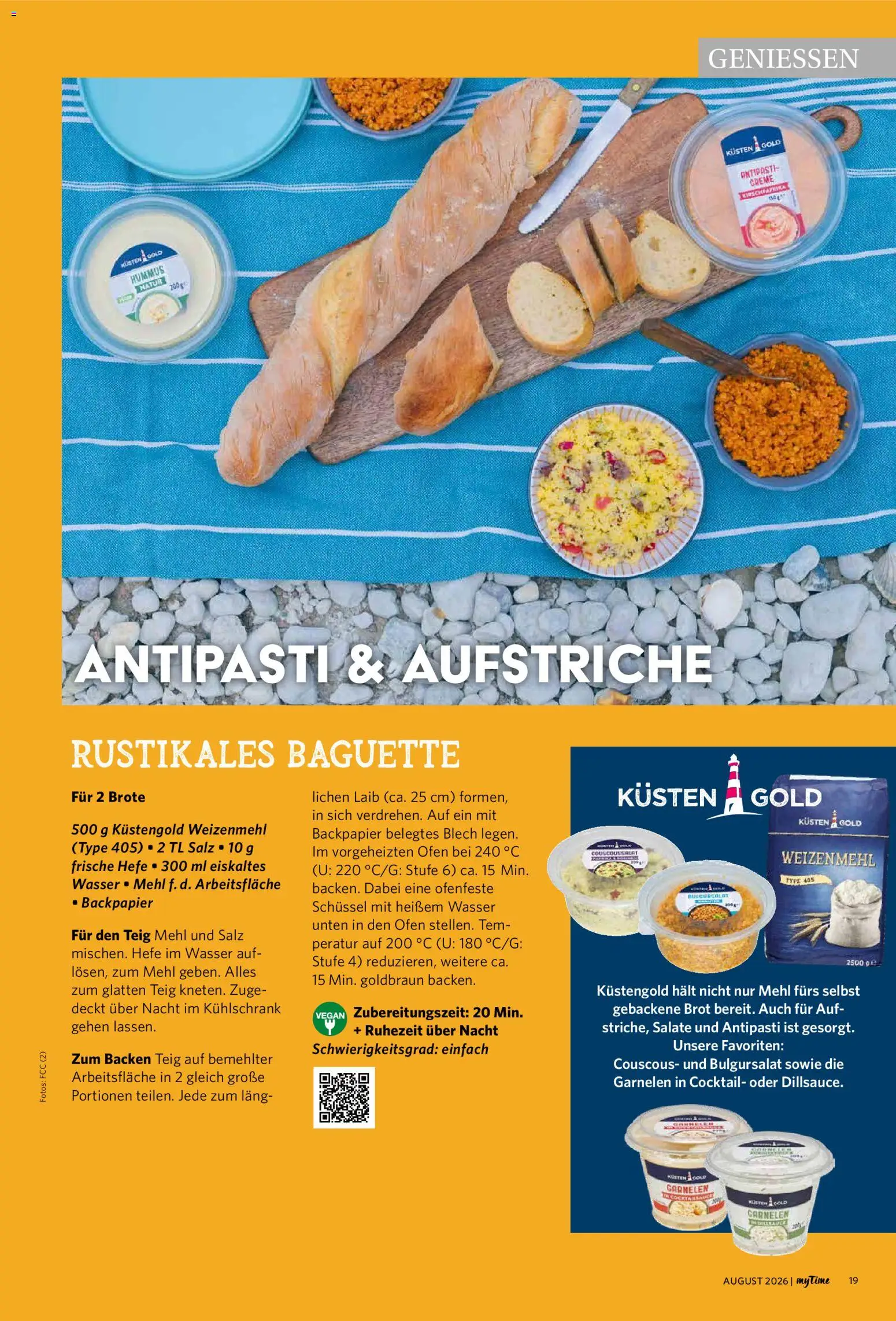 Famila Nordwest myTime August 2026 – gültig ab 01.08.2026 | Seite: 19 | Produkte: Ofen, Weizenmehl, Garnelen, Brot