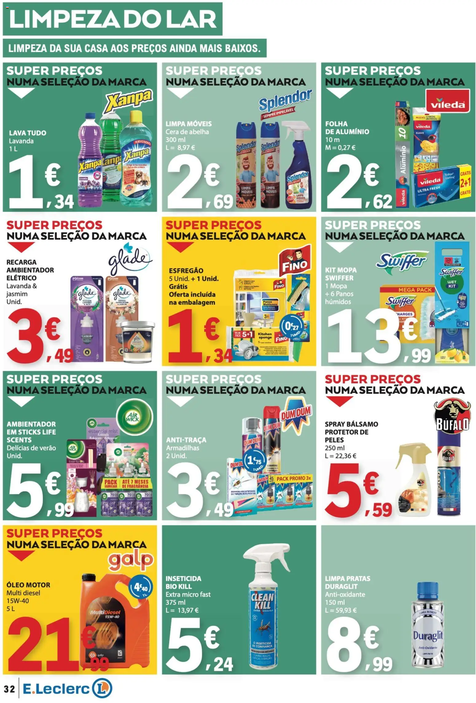 E.Leclerc folheto │ válido de 17/09/2026 | Página: 32 | Produtos: Inseticida, Ambientador, Limpa móveis, Cera de abelha