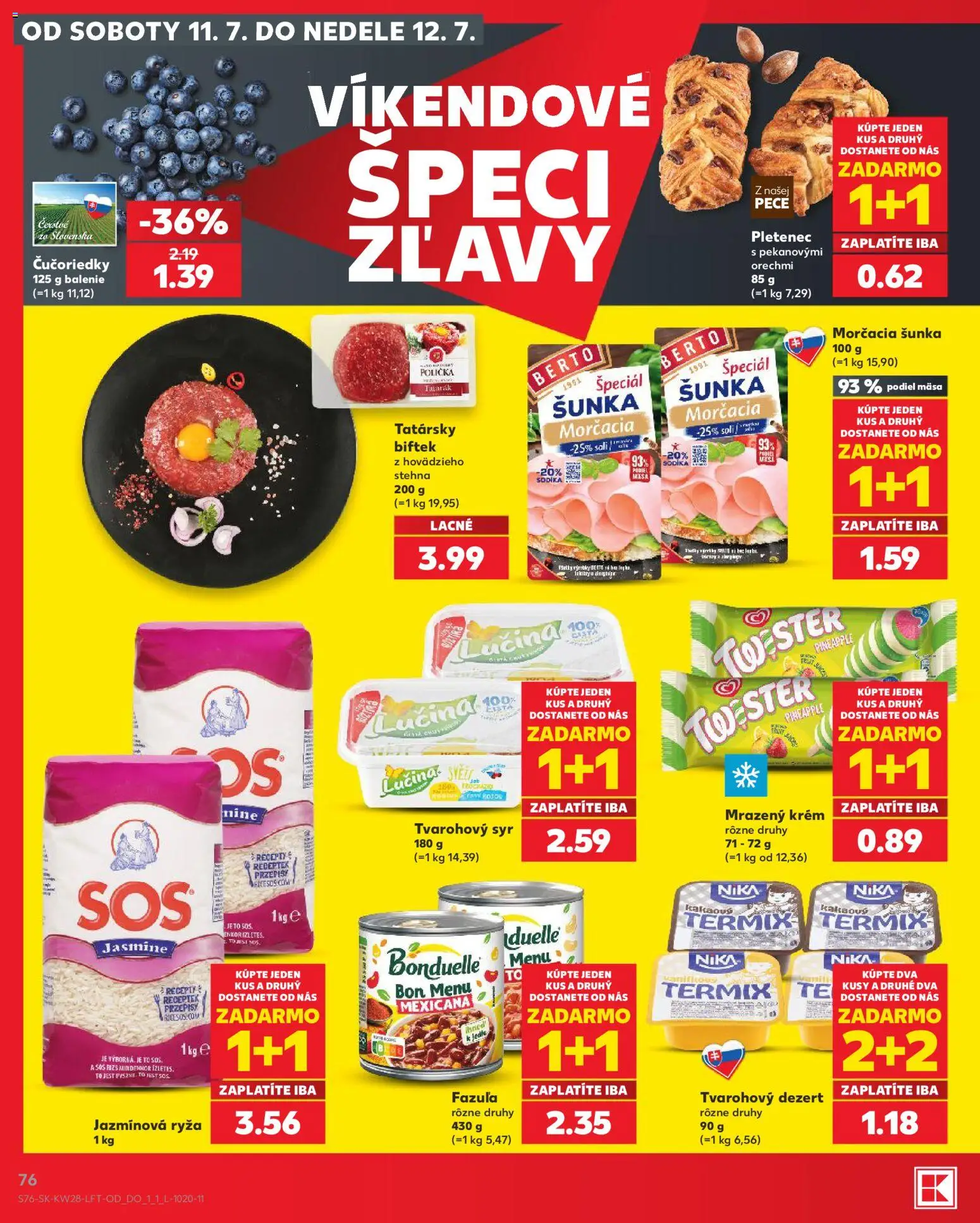 Kaufland SK akciós ujság - amely érvényes a következő dátumtól: 2026.07.09. | Oldal: 76 | Termékek: Rizs