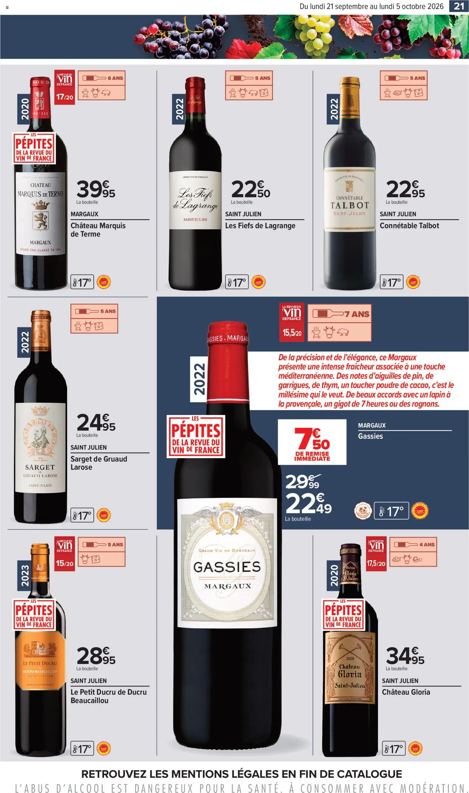 {H1} | Page: 21 | Produits: Lapin, Poudre, Bouteille, Vin