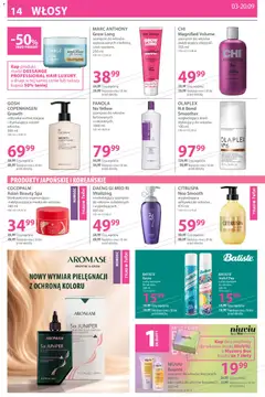 Pogląd oferty "Hebe gazetka" - ważna od 14.09.2026 | Strona: 14 | Produkty: Szampon do włosów, Szampon, Krem, Suchy szampon